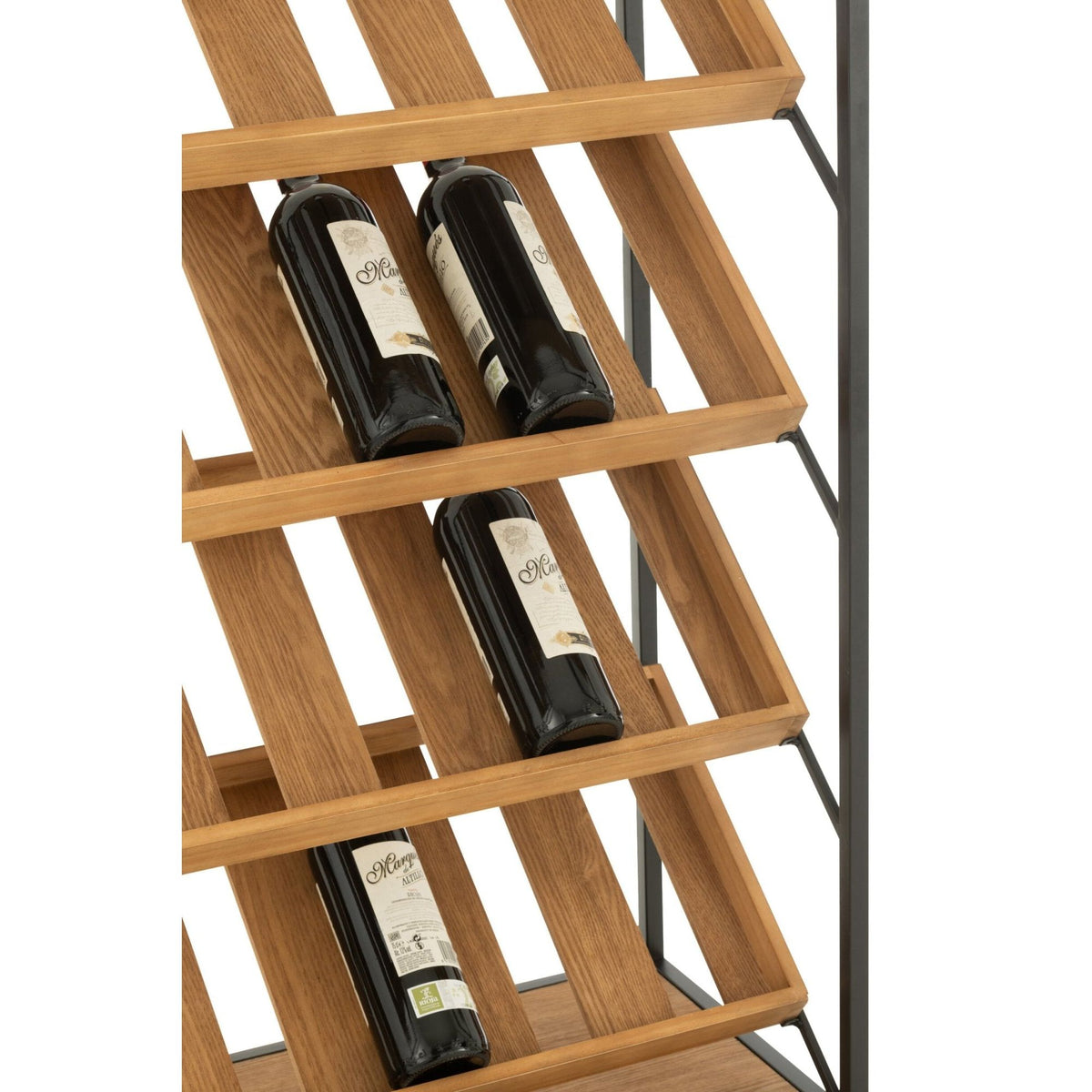 Meuble bar Wine Placage Naturel/Noir Large J-Line
