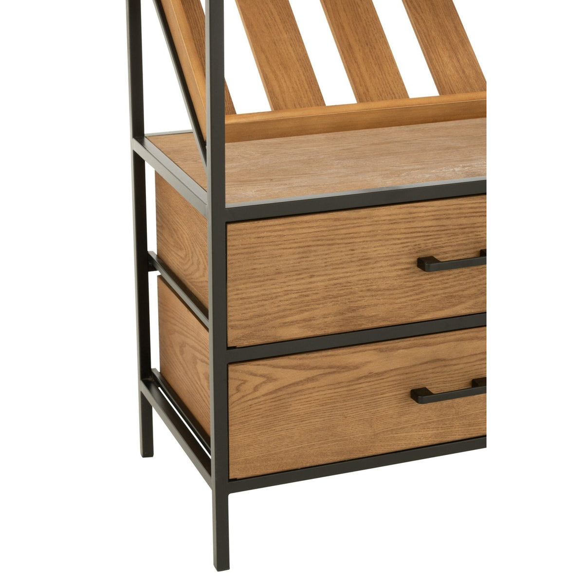 Meuble bar Wine Placage Naturel/Noir Large J-Line