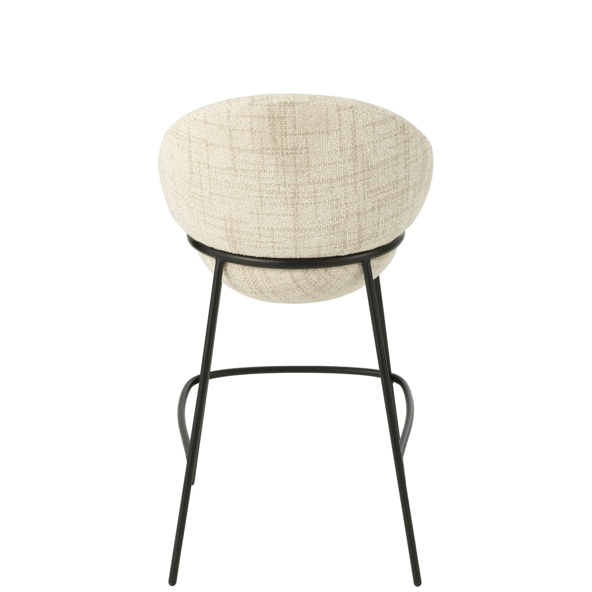 Tabouret de bar en fer beige/noir - J-Line