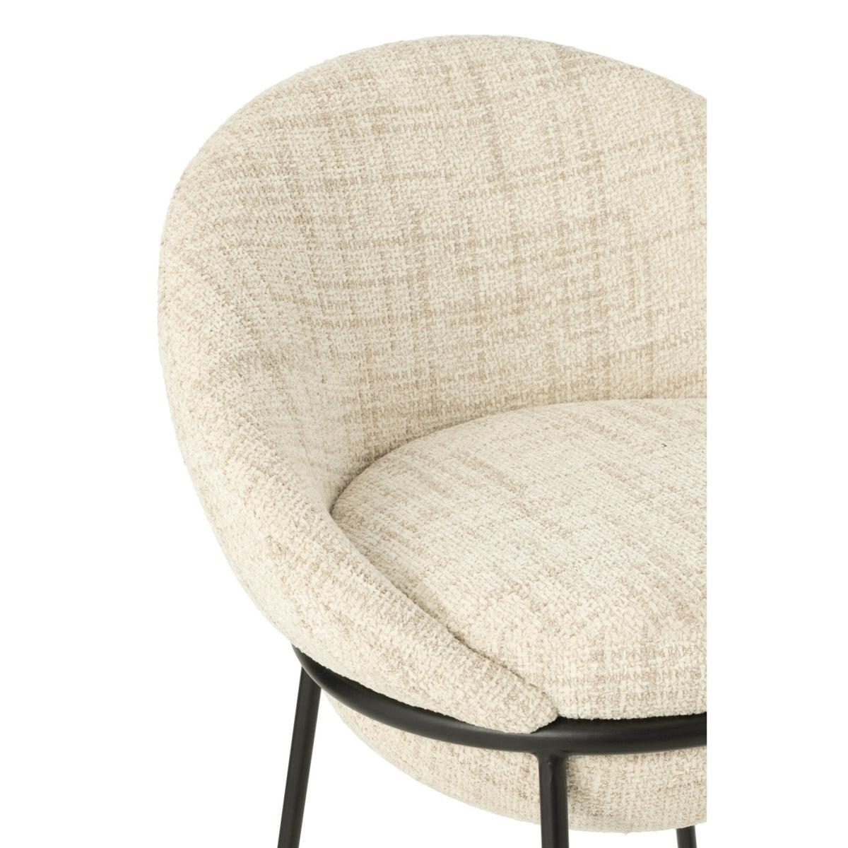 Tabouret de bar en fer beige/noir - J-Line