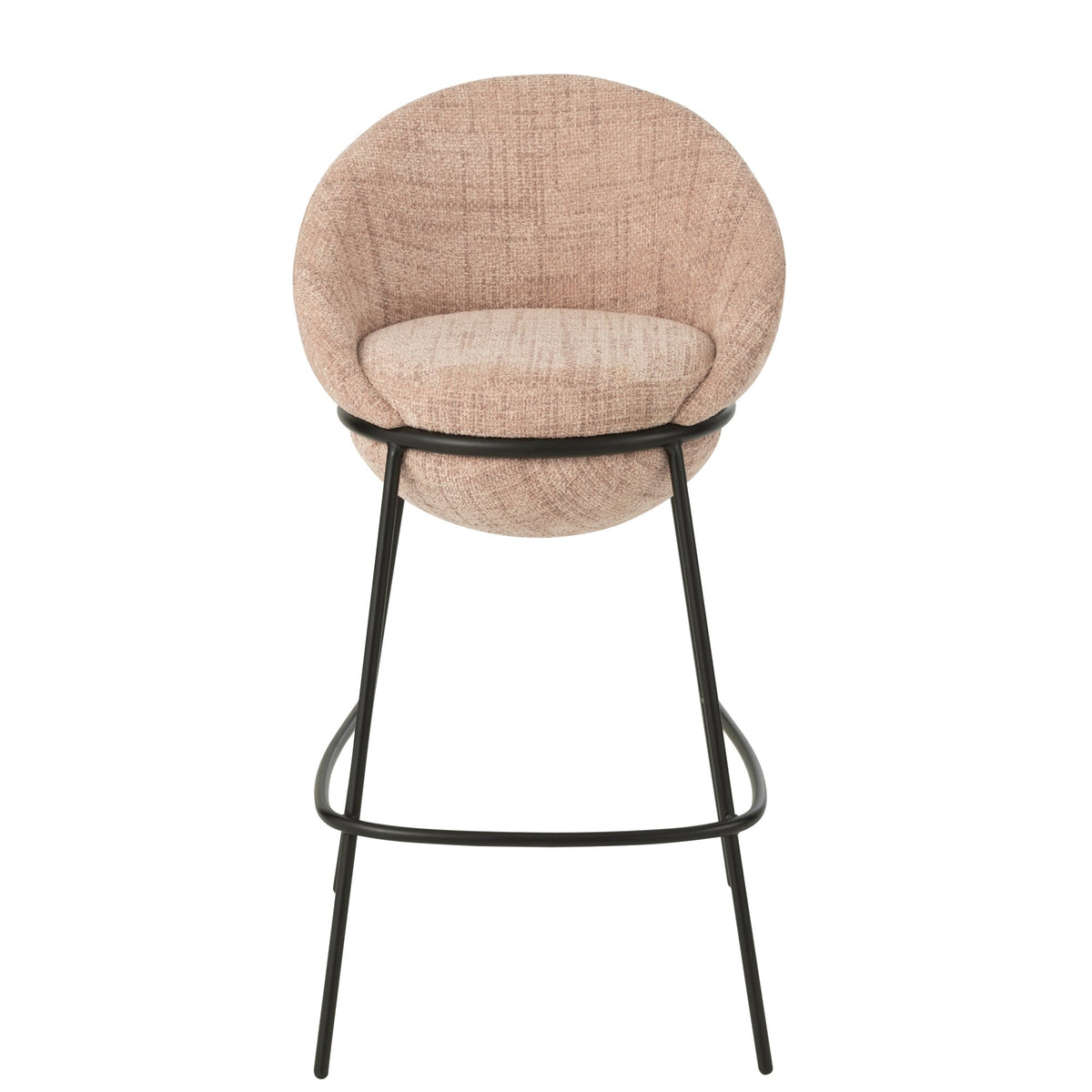 Tabouret de bar en fer rose clair/noir - J-Line