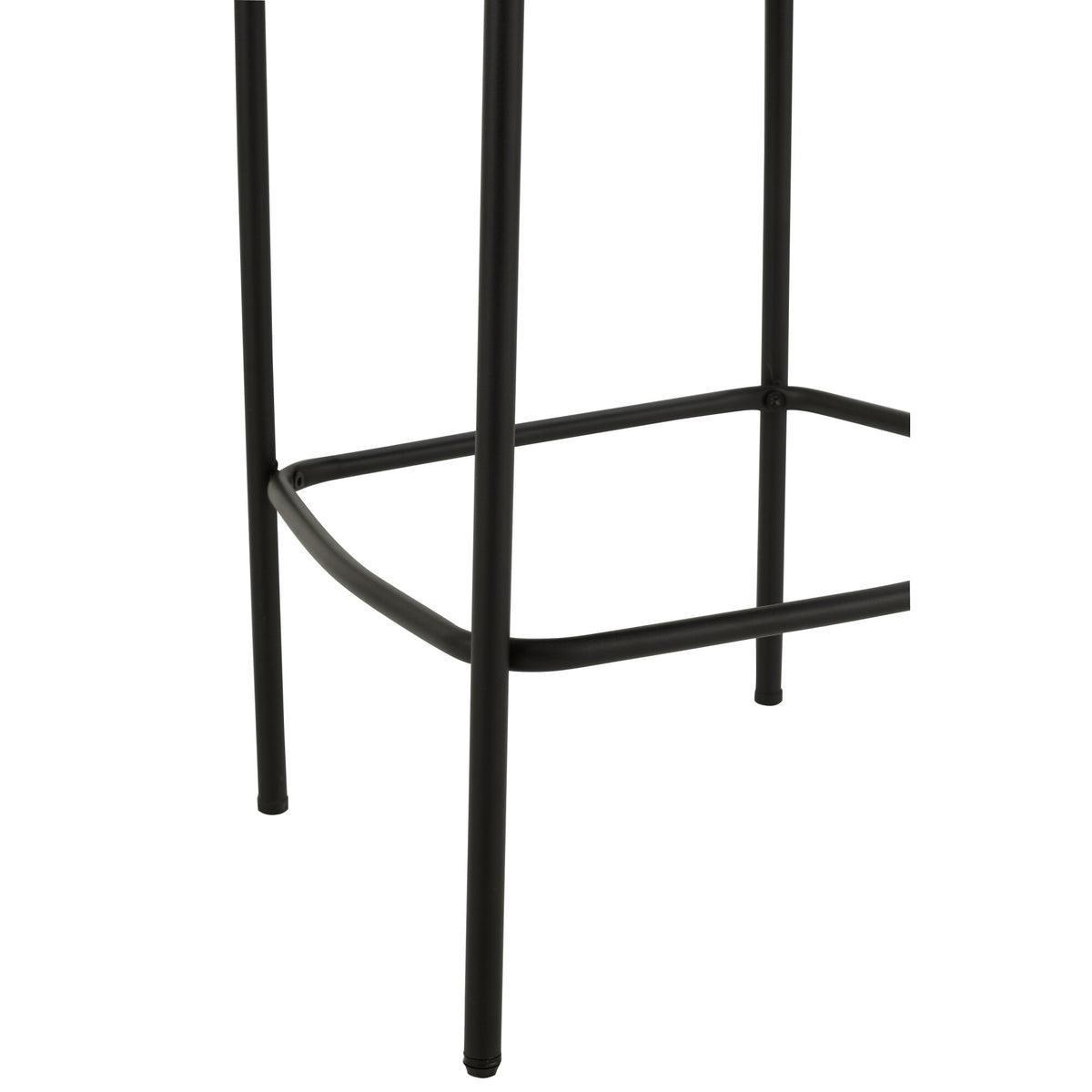 Chaise de bar Boucle Multiplex/Polyester Blanc/Noir J-Line