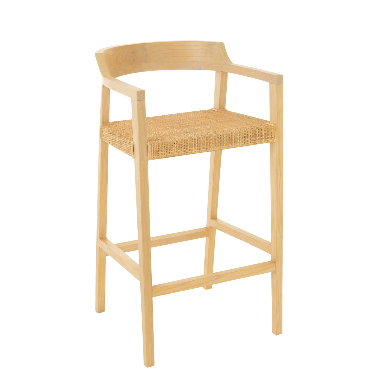 Tabouret de bar Emma Teck Naturel J-Line