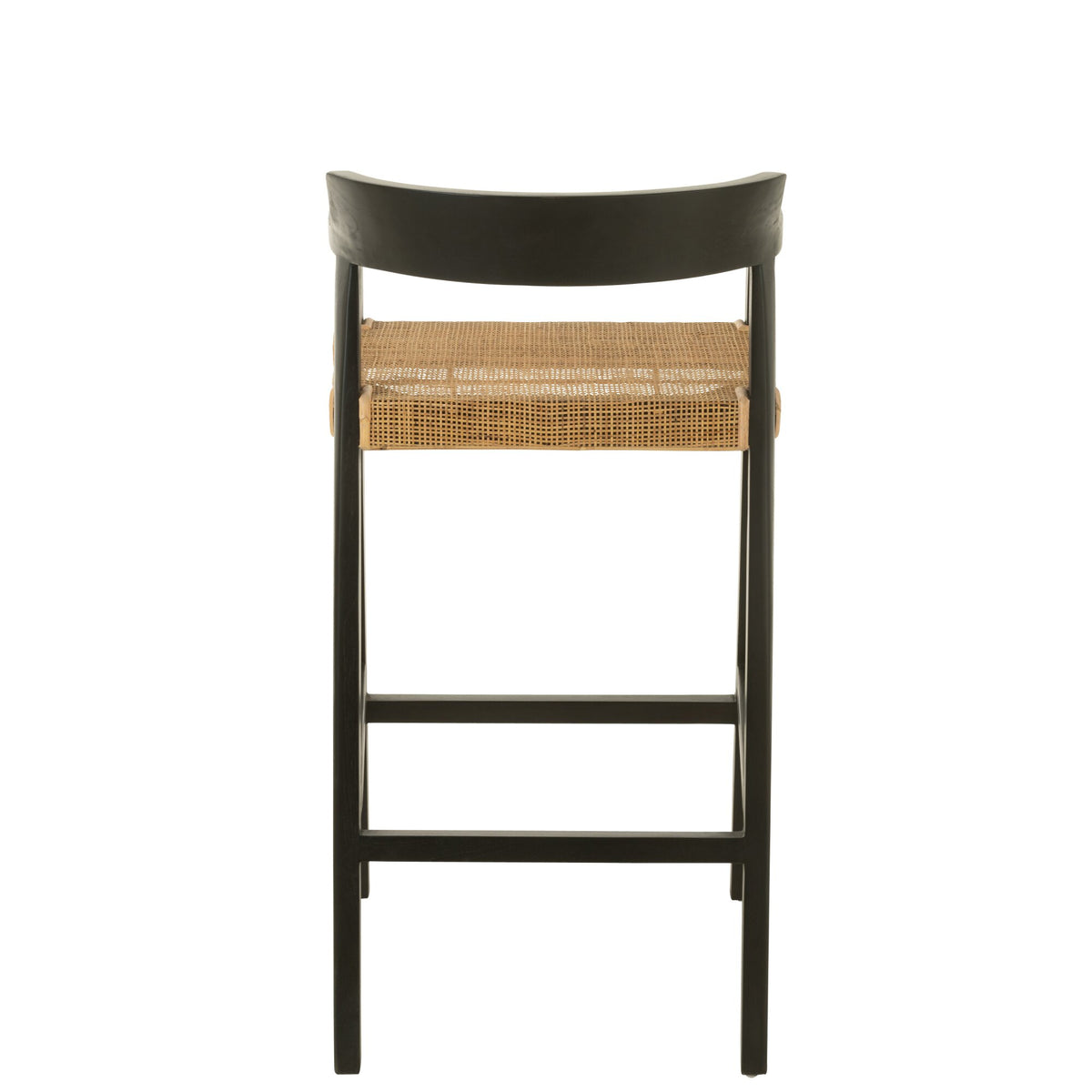 Chaise de bar Emma Teck Noir Marron J-Line