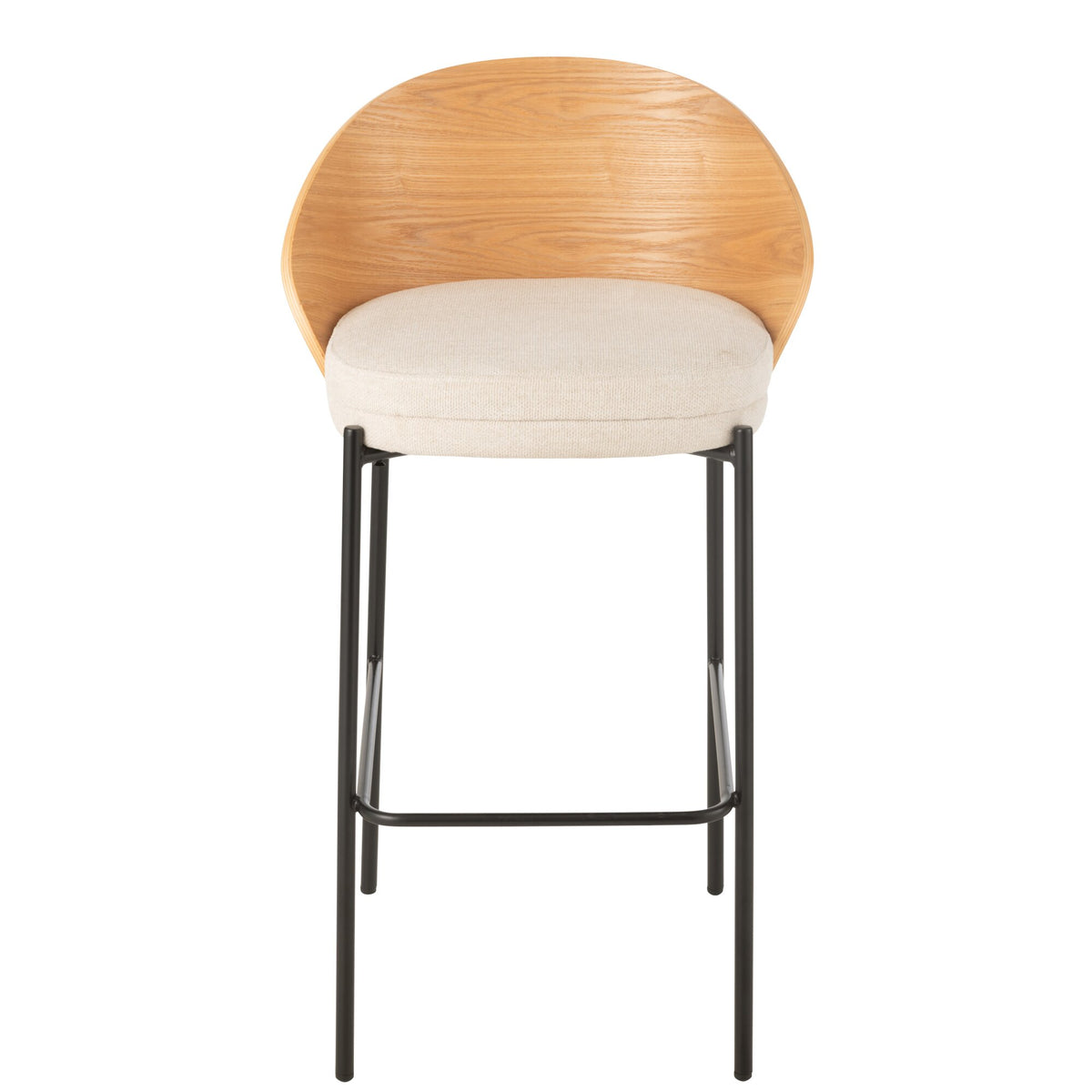 Tabouret de bar Lone Multiplex/Métal Naturel/Beige J-Line