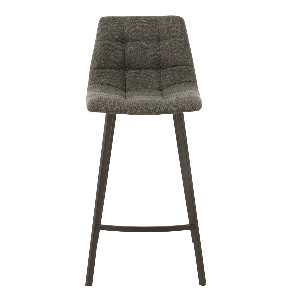 Tabouret de bar Stephane Textile/Métal Gris foncé – J-Line