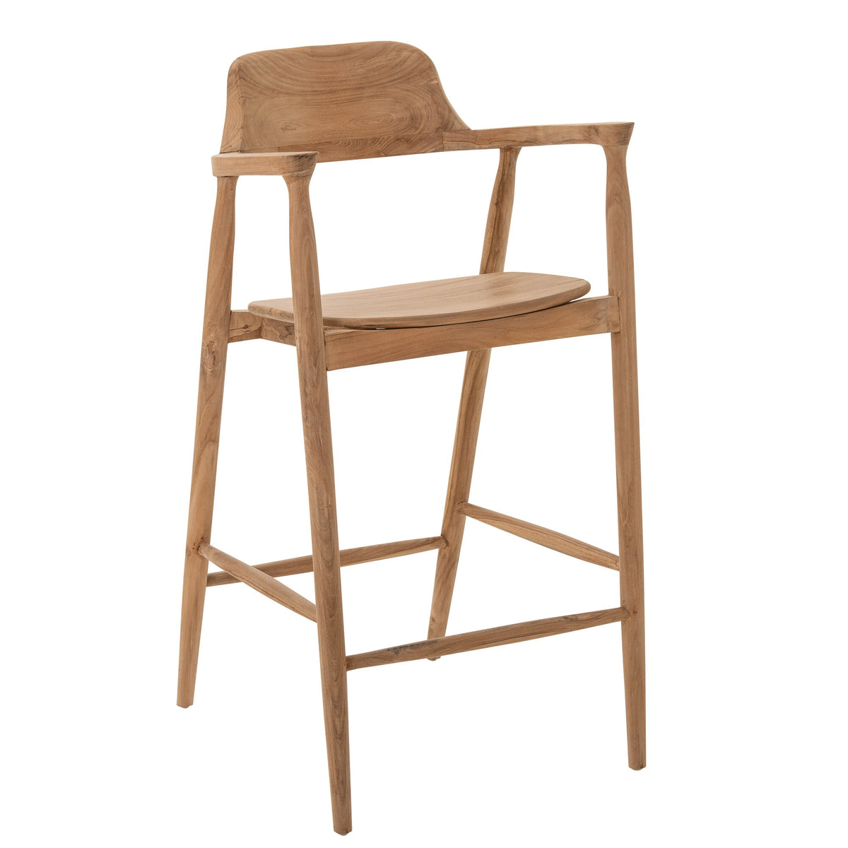 Tabouret de bar en teck naturel J-Line