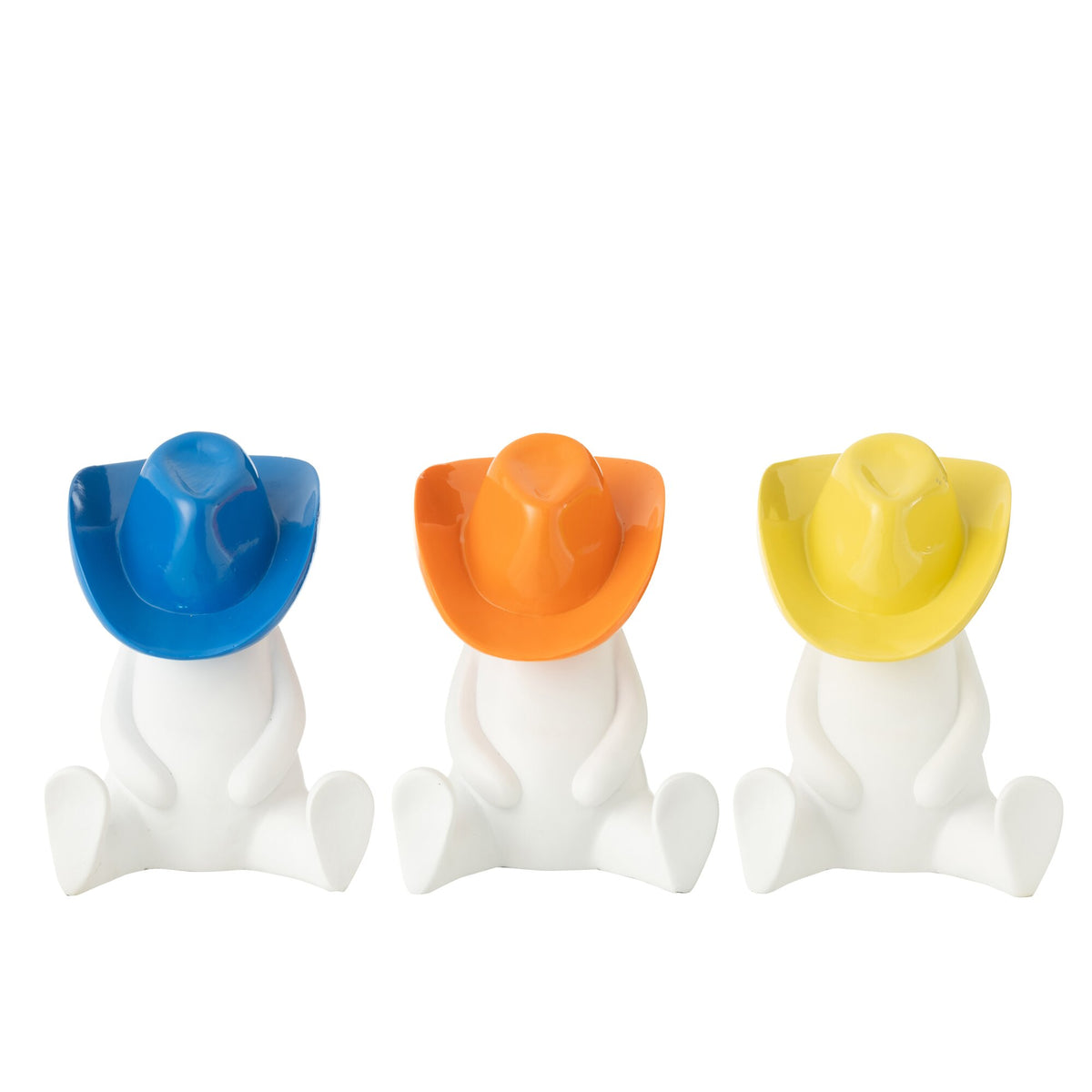 Figurine Chapeau de Cowboy Mix de Résine Lot de 3 J-Line