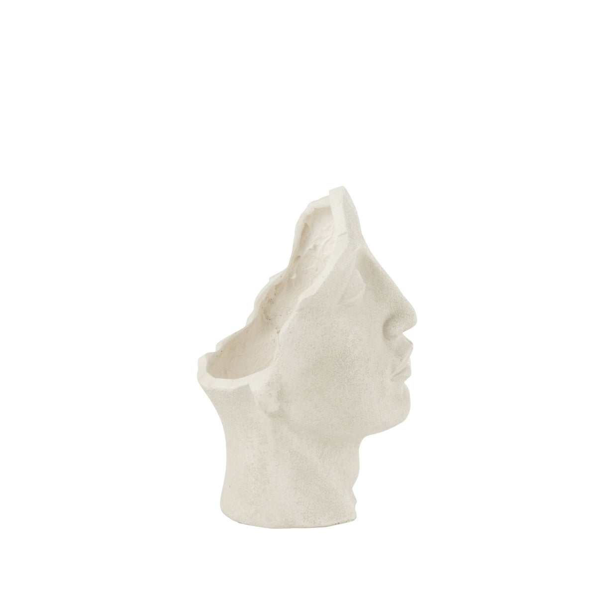 Pot de fleurs David en argile blanc petit J-Line