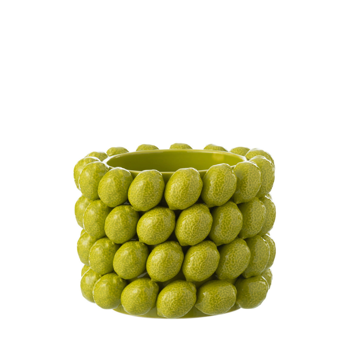 Pot de fleurs citron céramique vert large J-line
