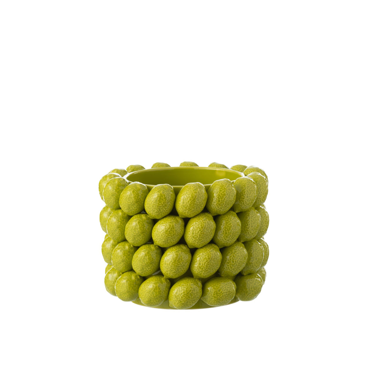 Pot de fleurs citron céramique vert large J-line
