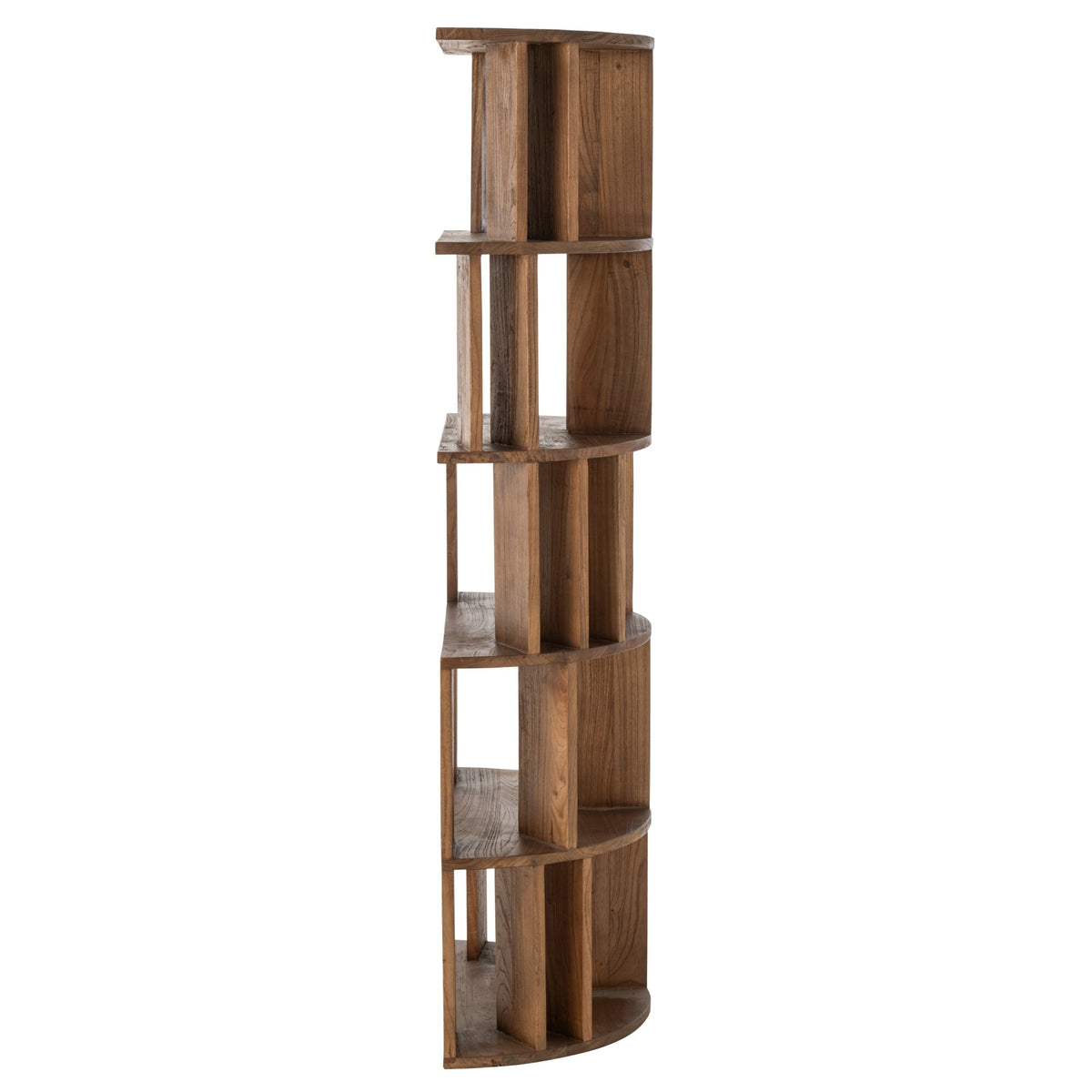 Bibliothèque Demi-Lune Mindi Bois Naturel J-Line