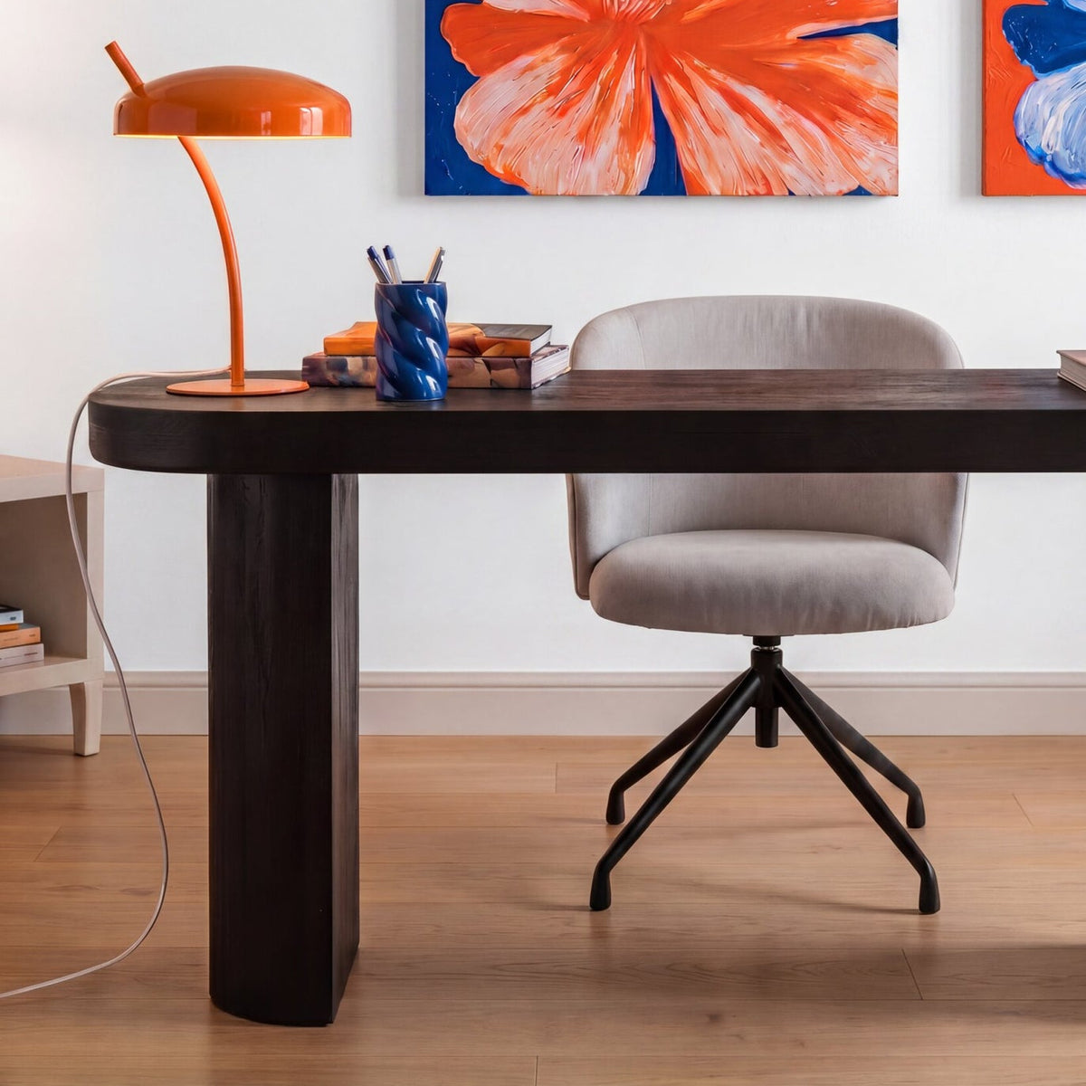 Console en bois de manguier noir/naturel J-Line