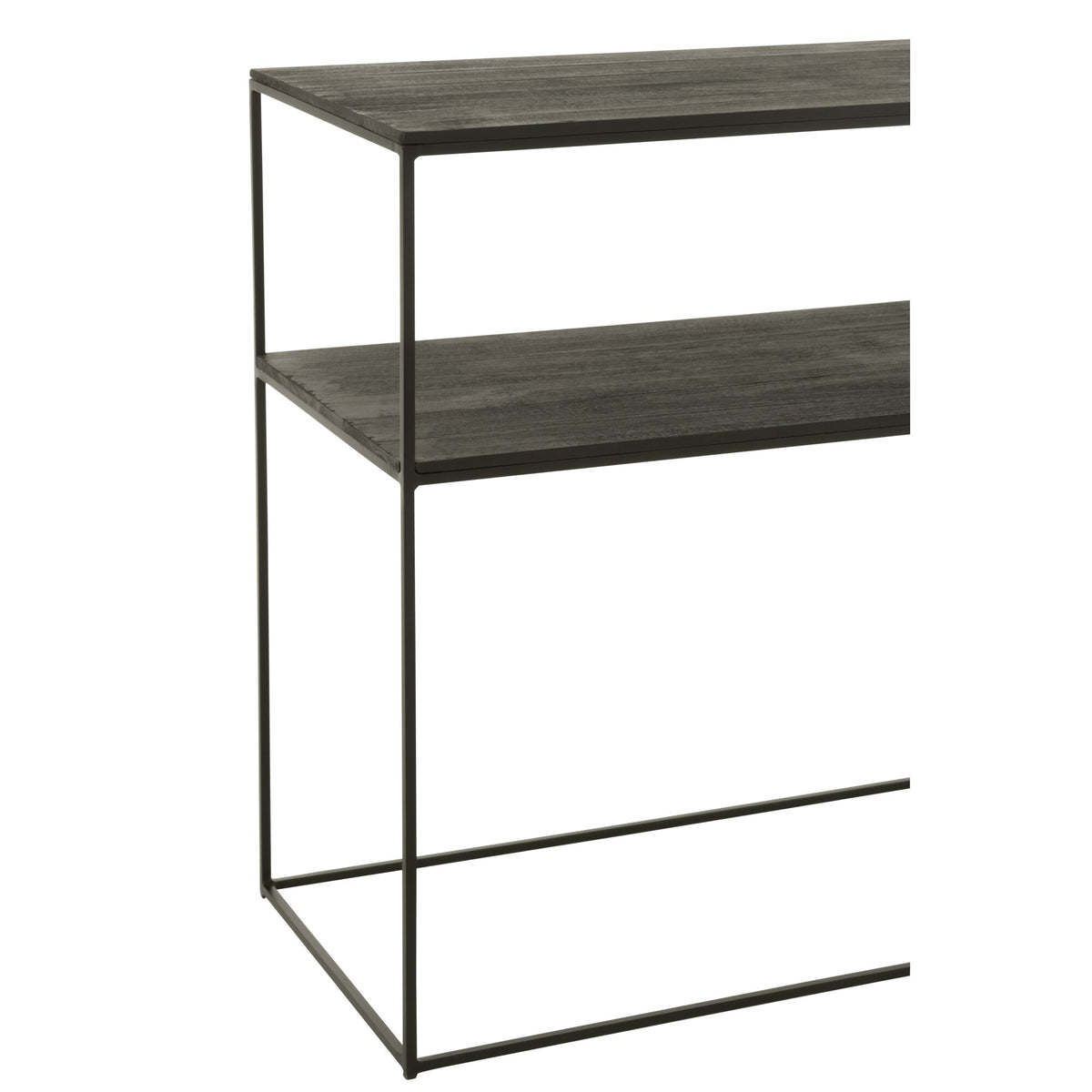 Console rectangulaire en bois recyclé/métal noir J-Line