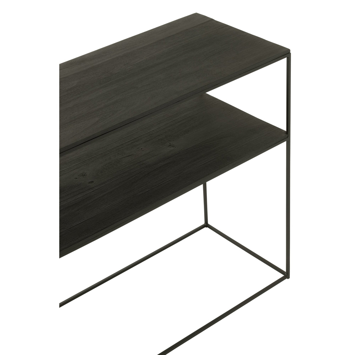 Console rectangulaire en bois recyclé/métal noir J-Line