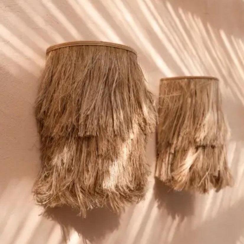 De Abaca Applique Muurlamp - Naturel - Wandlamp - Bazar Bizar - livinglovely.nl