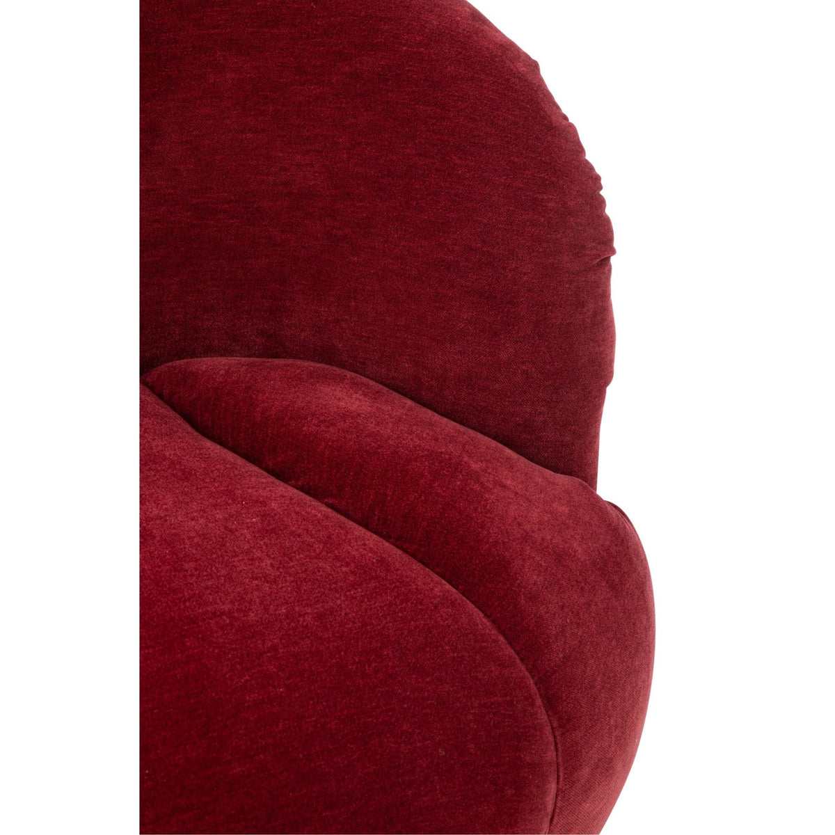 Fauteuil pivotant Plywood/Tissu Bordeaux J-Line