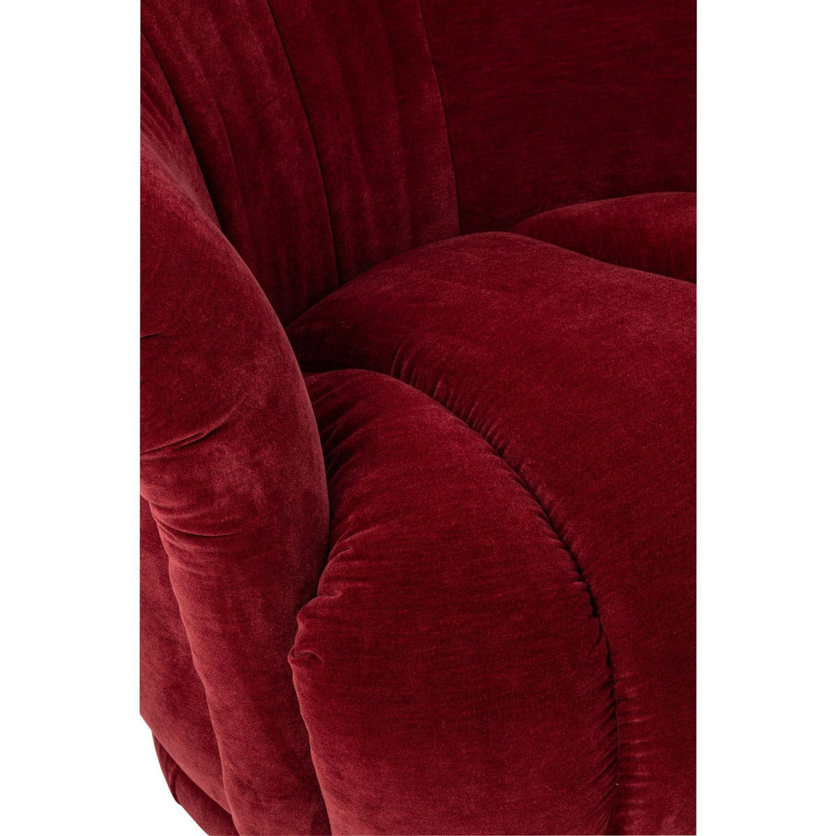Fauteuil pivotant Plywood/Tissu Bordeaux J-Line
