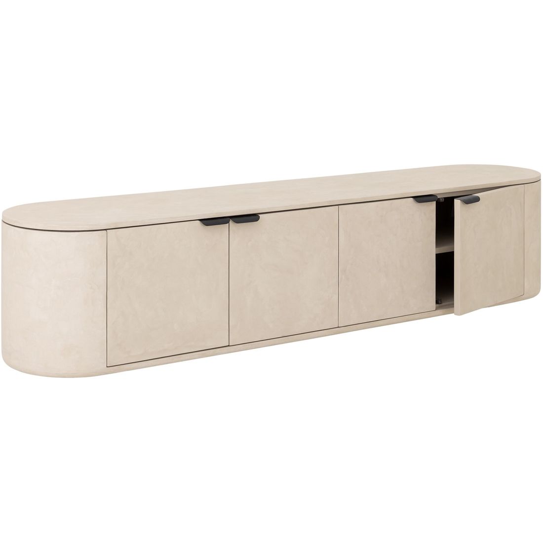 DTP Home Meuble TV Scala Loft Suspendu Mortex Sand Large 200cm