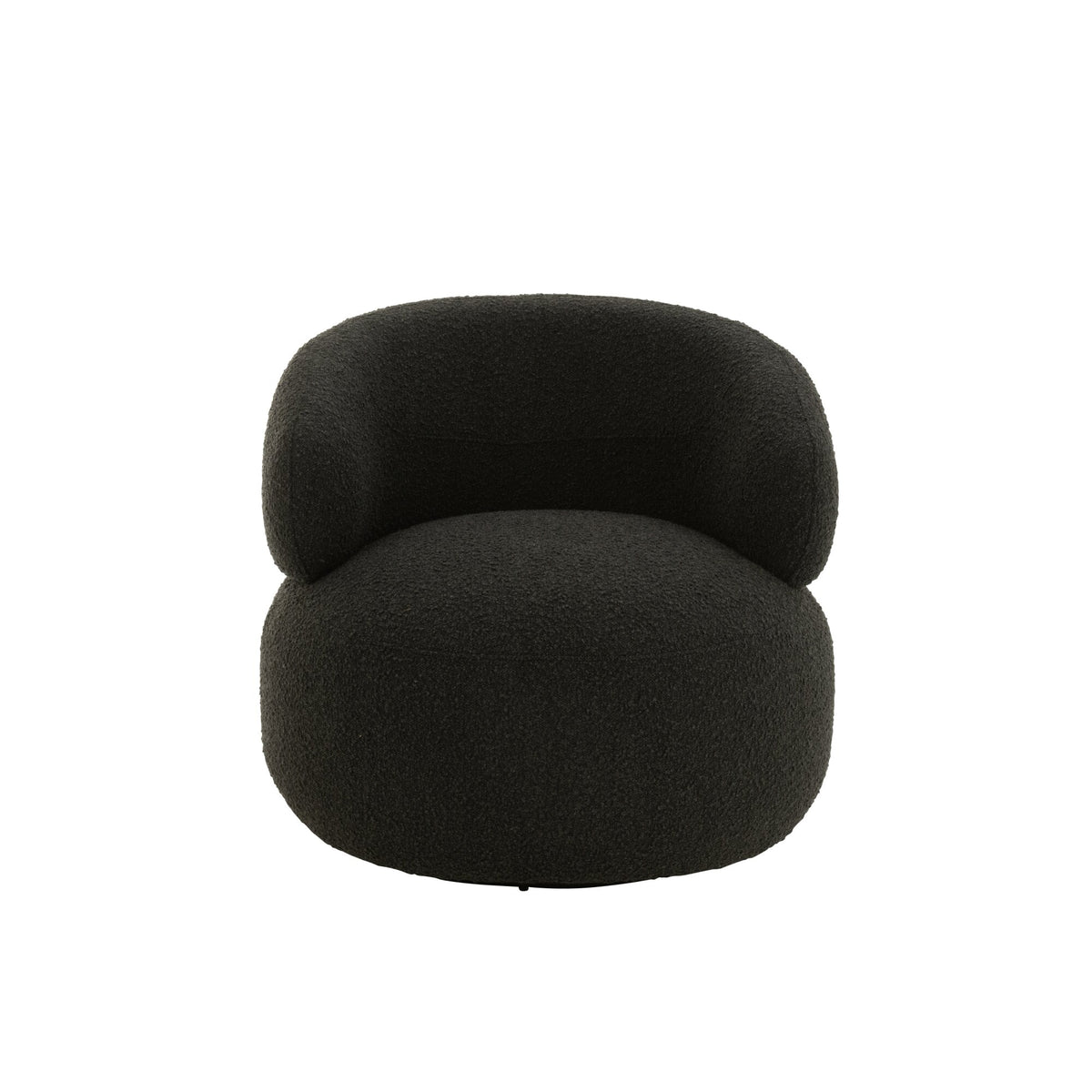 Fauteuil pivotant rond en mousse noir J-Line