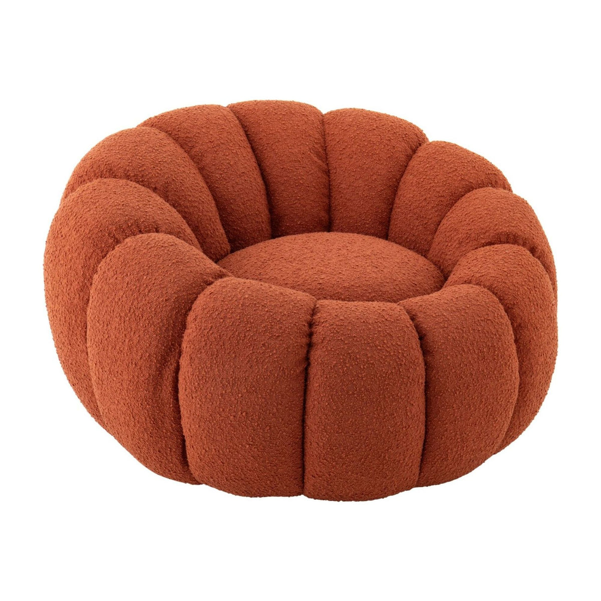 Fauteuil Flower Mousse Marron rouille J-Line