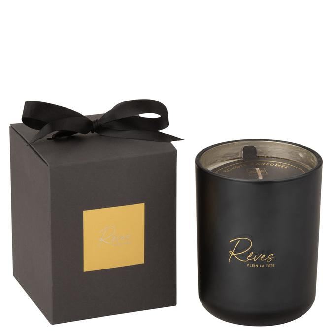 Geurkaars Reves Black Large 65H - Geurkaars - J-Line - livinglovely.nl