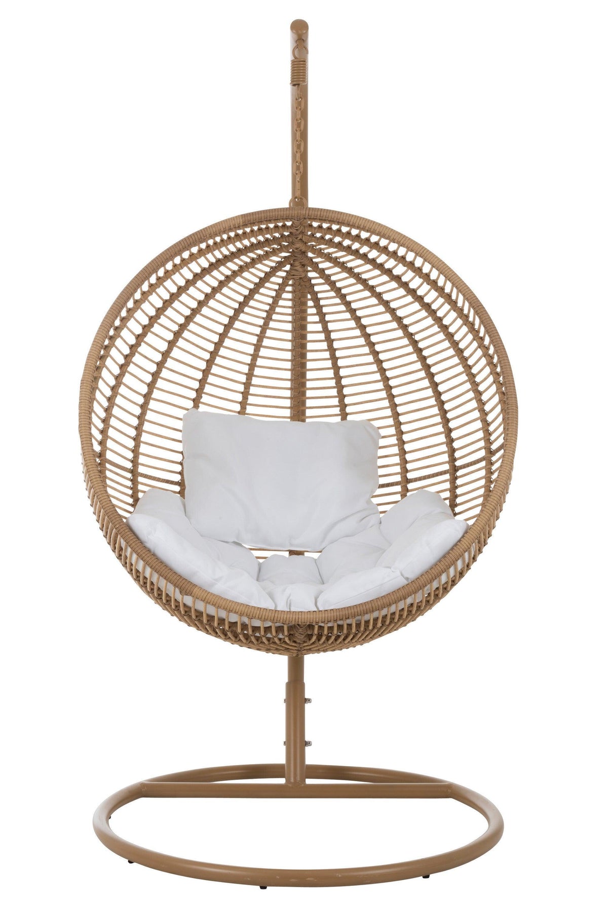 Hangstoel Rond Staal Naturel 119x110x193cm - Hangstoel - J-Line - livinglovely.nl