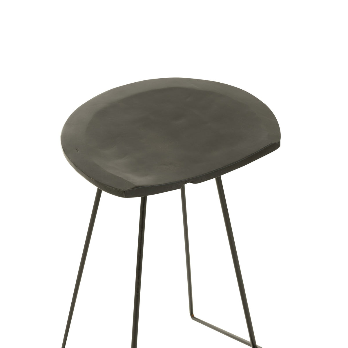 J-Line Tabouret de bar Bois de teck/Fer noir