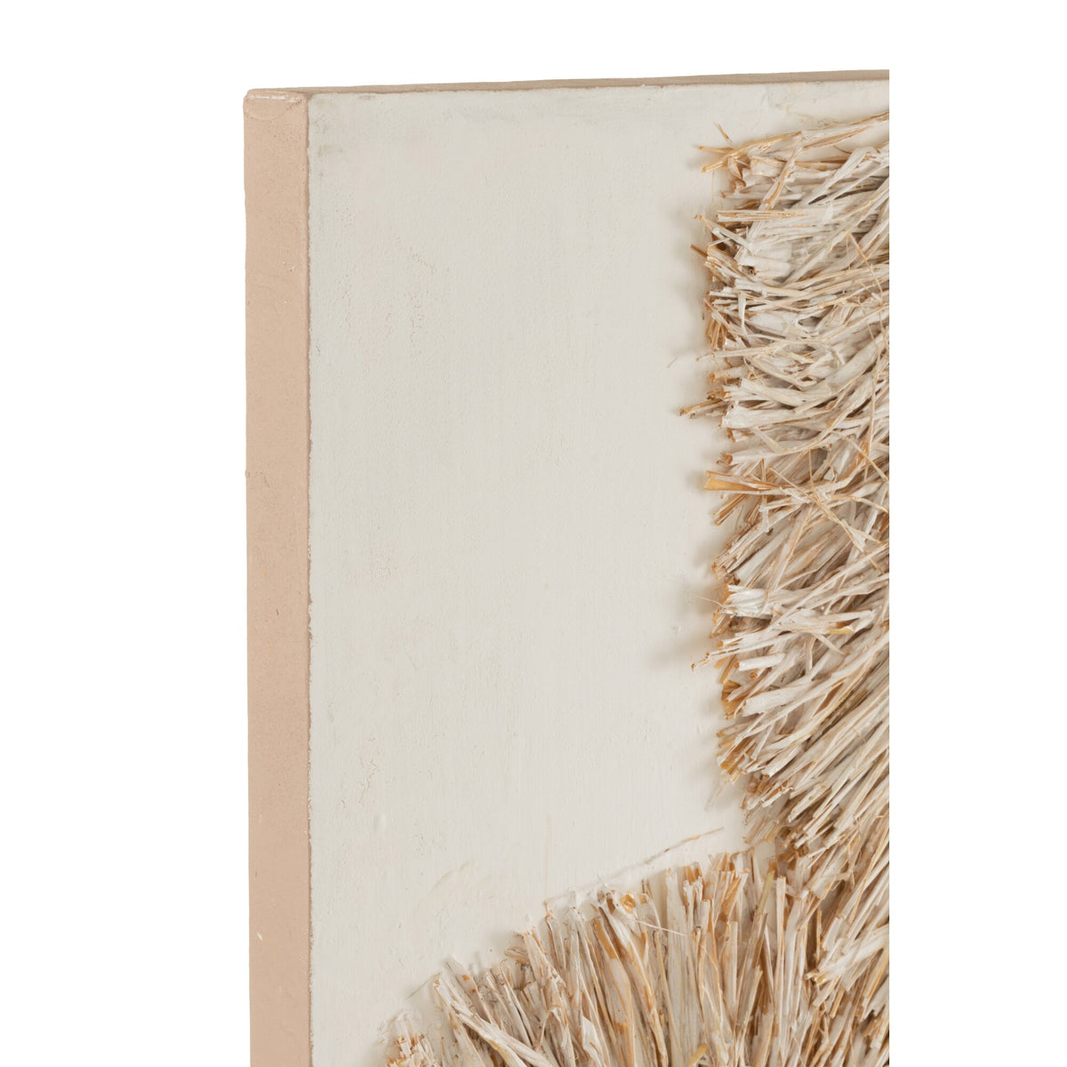 Décoration murale Ibiza toile peinte crème blanc lot de 2 J-Line