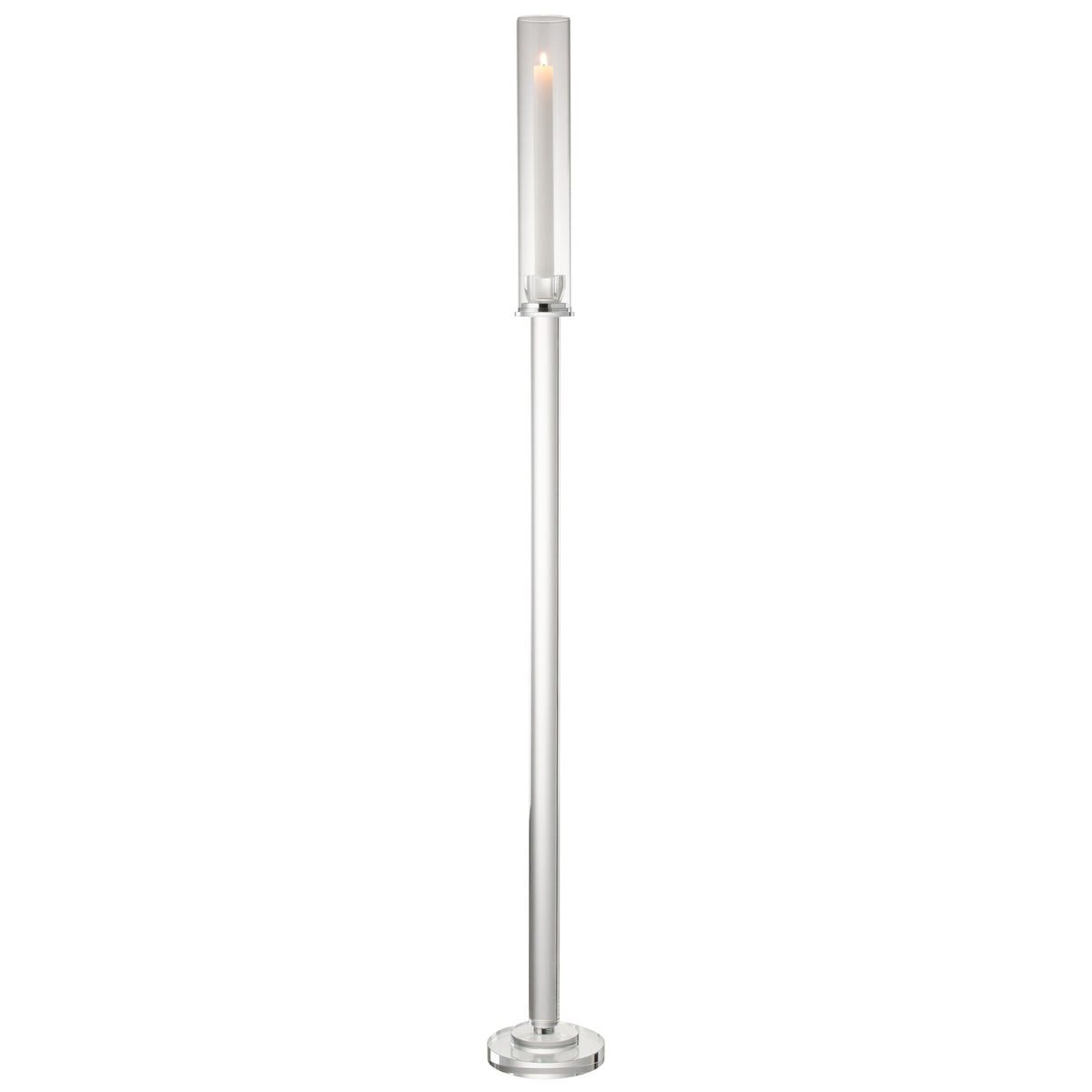 Bougeoir Moira Verre Transparent Large Diam14xH120cm J-Line
