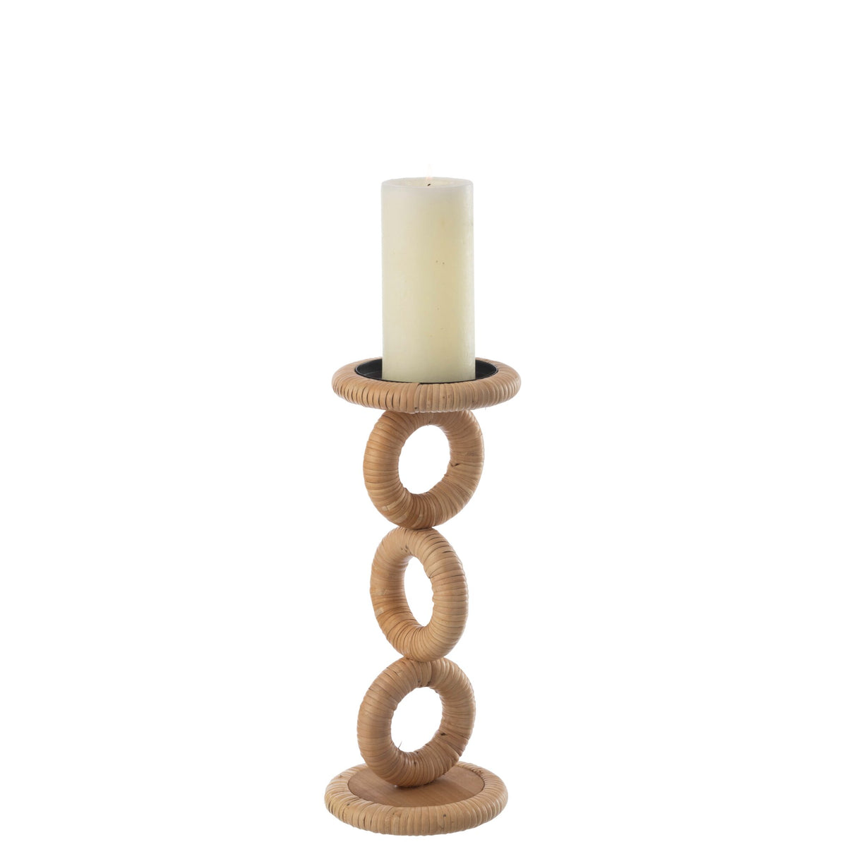 Bougeoir anneau MDF naturel petit J-Line
