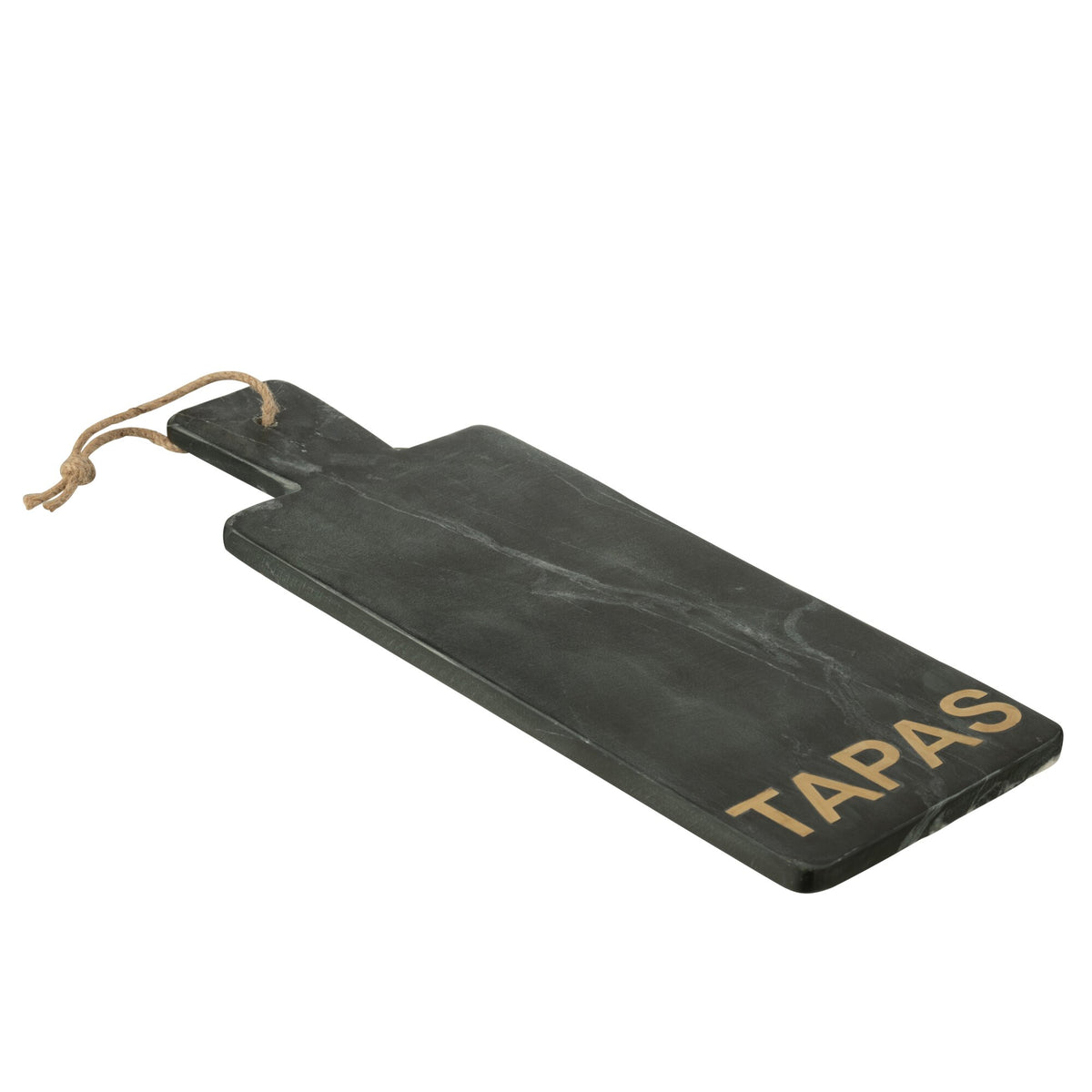 Planche à fromage rectangulaire en marbre noir/doré, grande, J-line