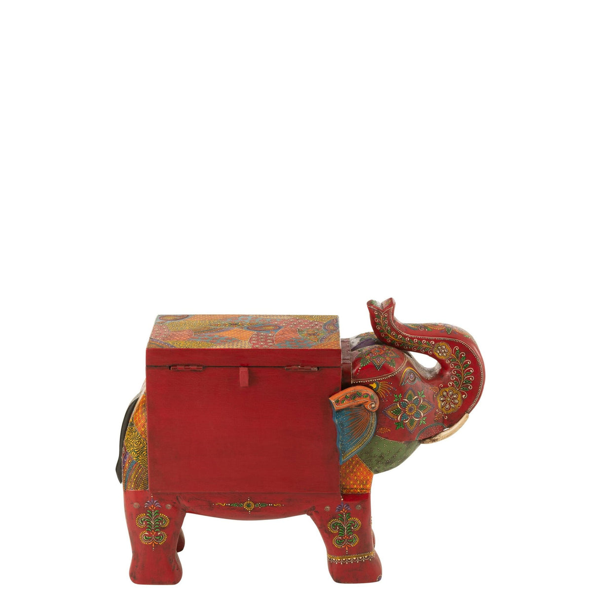 Valise Éléphant Delhi Bois de manguier Mix J-Line
