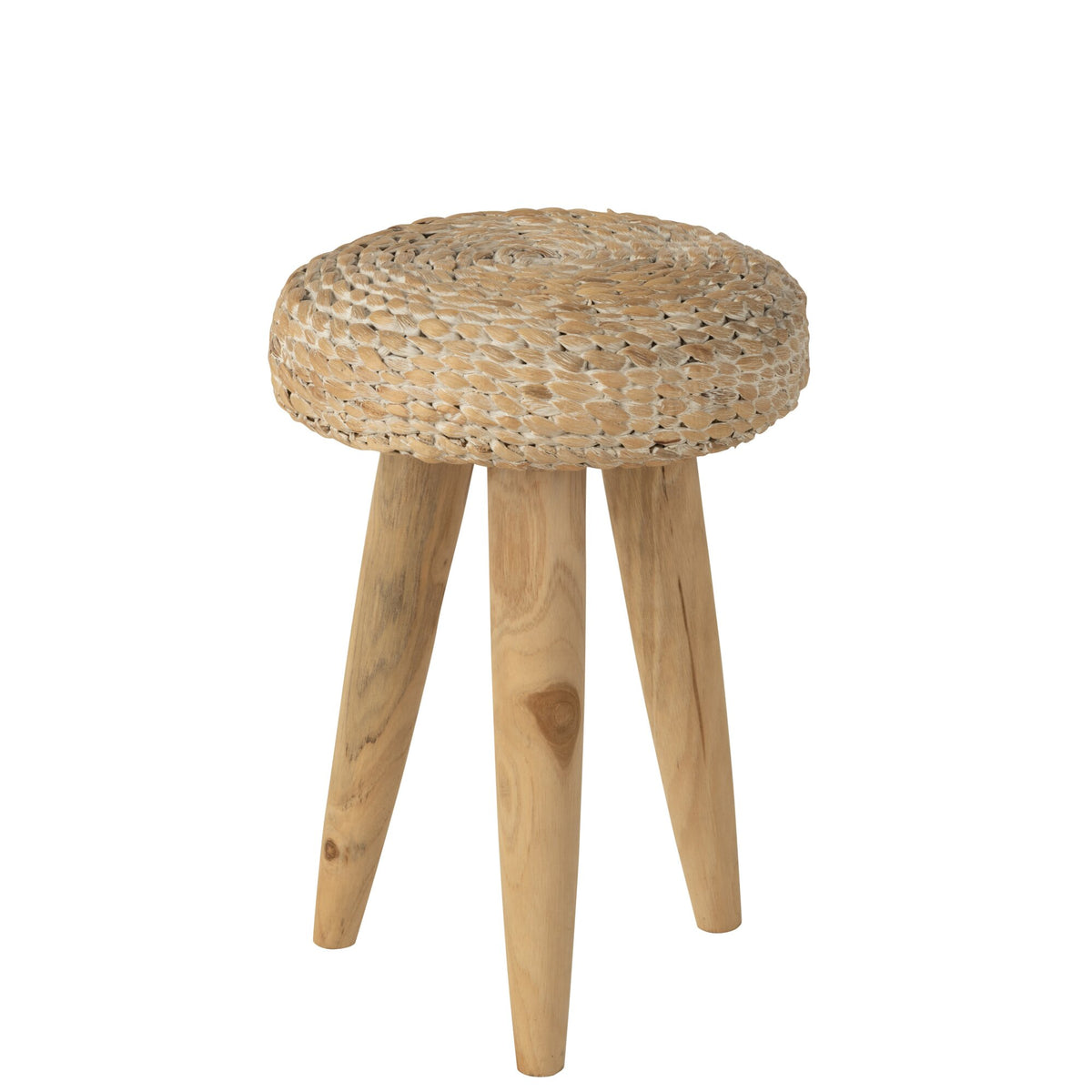 Tabouret Rond Teck/Jacinthe d&