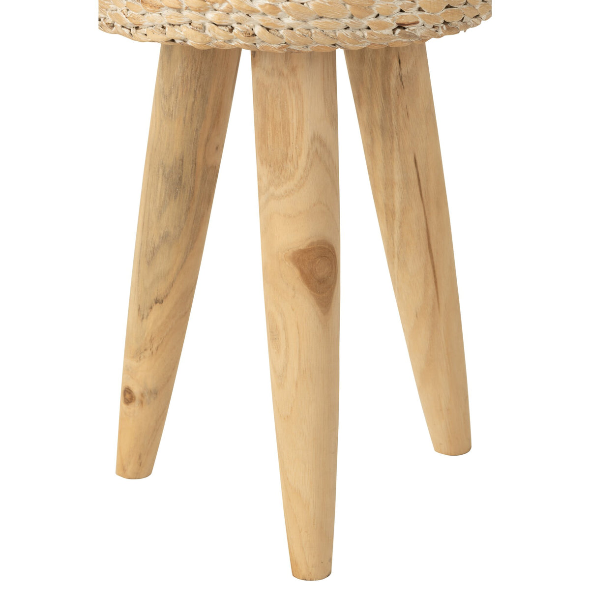 Tabouret Rond Teck/Jacinthe d&