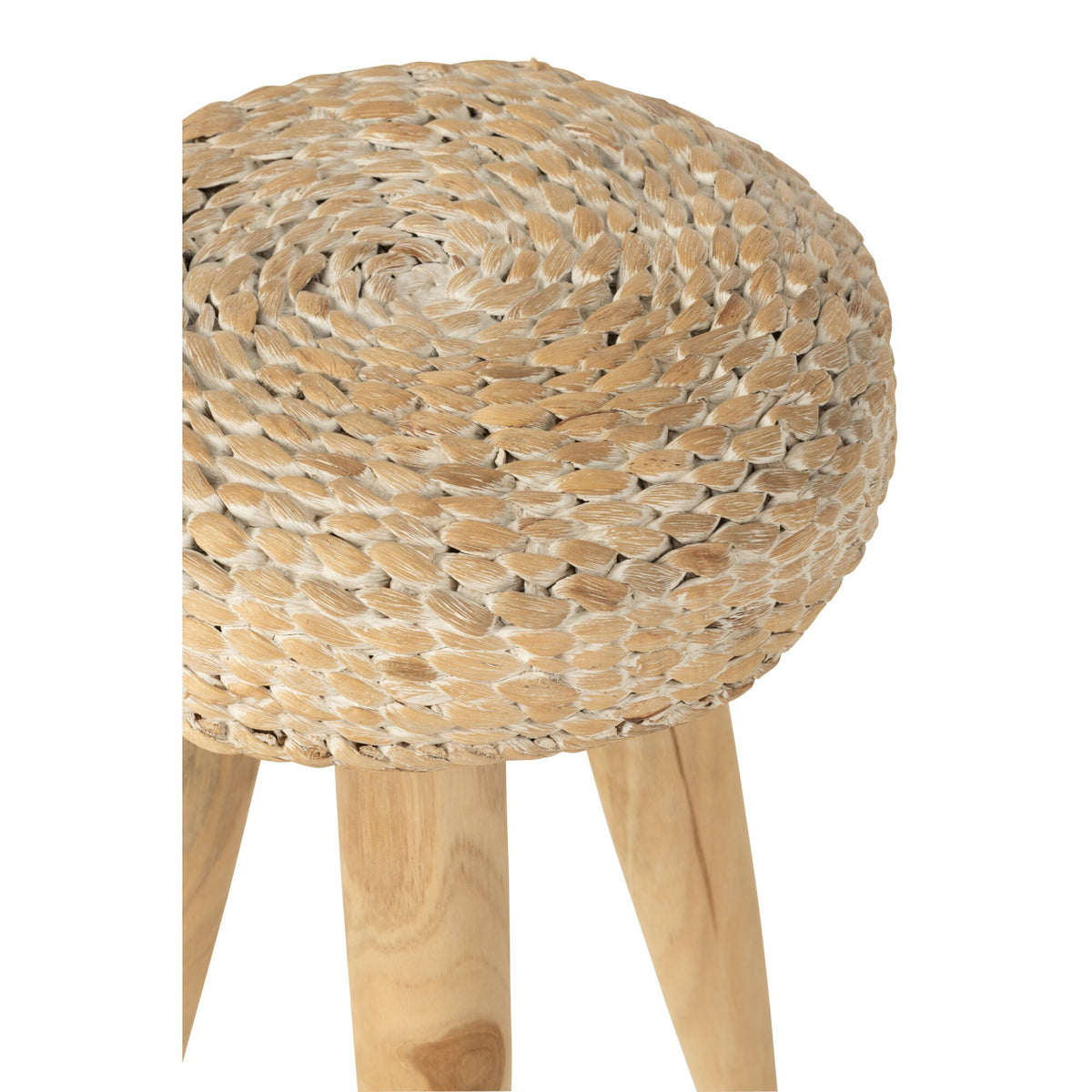 Tabouret Rond Teck/Jacinthe d&