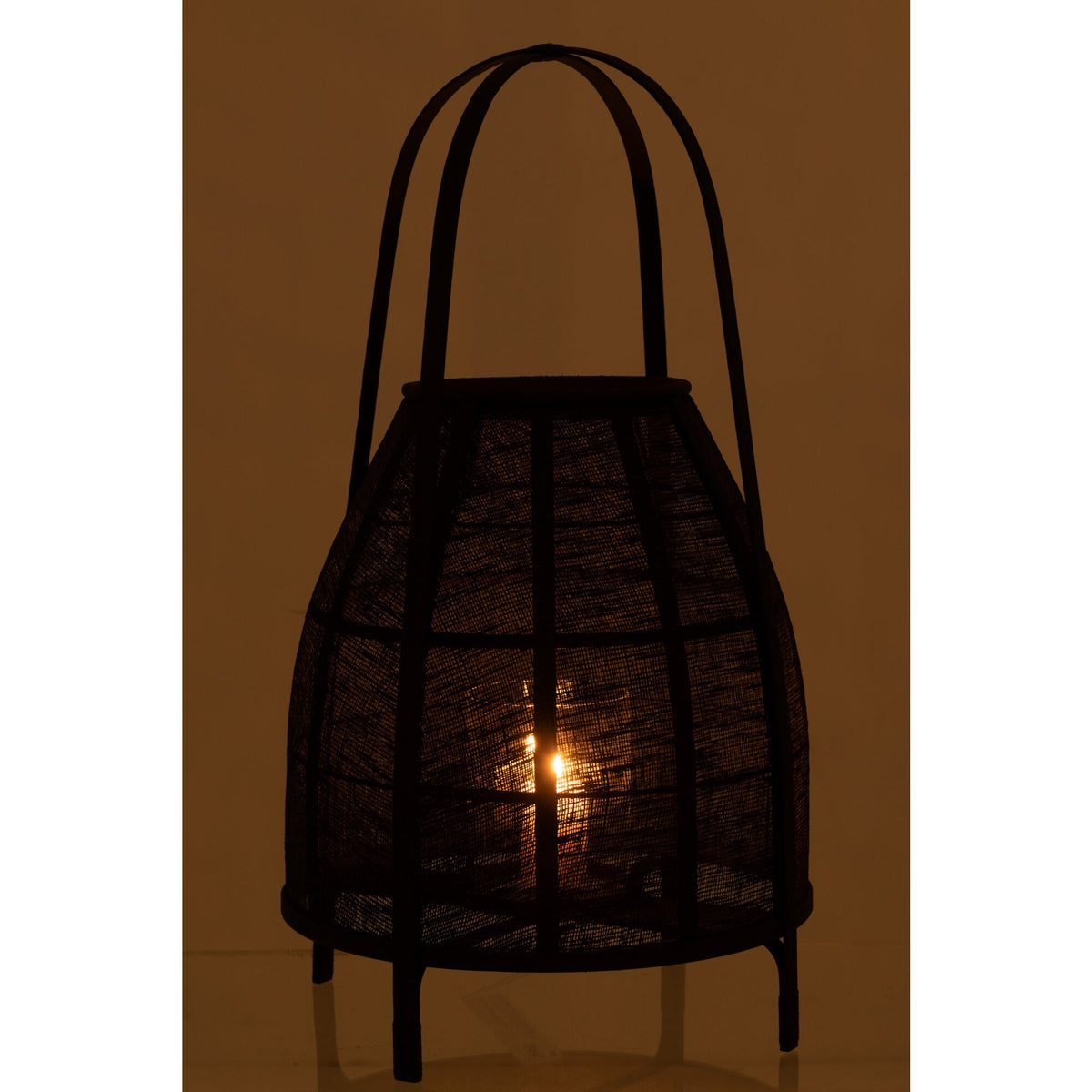 Abat-jour en bambou noir large J-Line