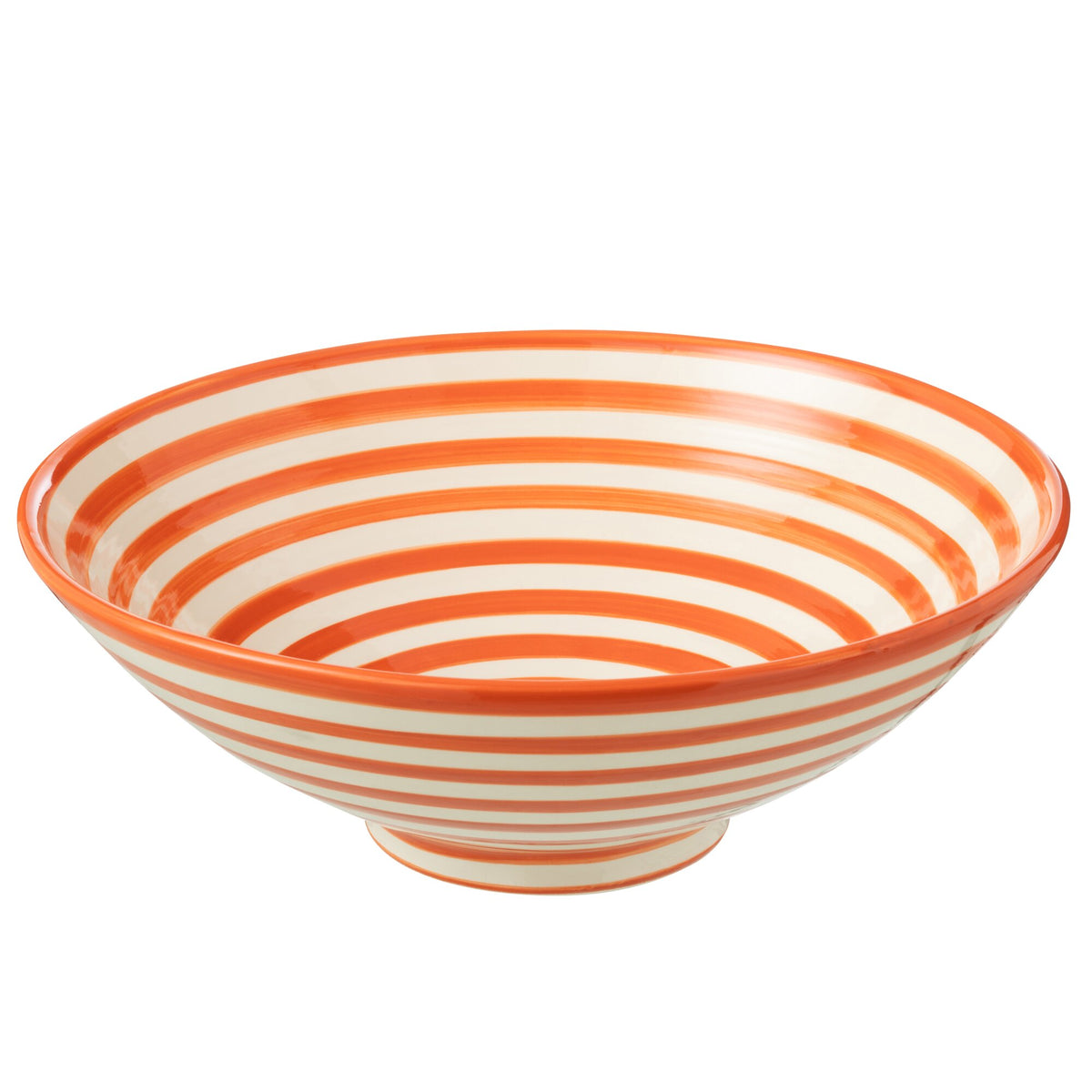 Lebrillo Bol Granada Rayures Orange/Blanc J-Line