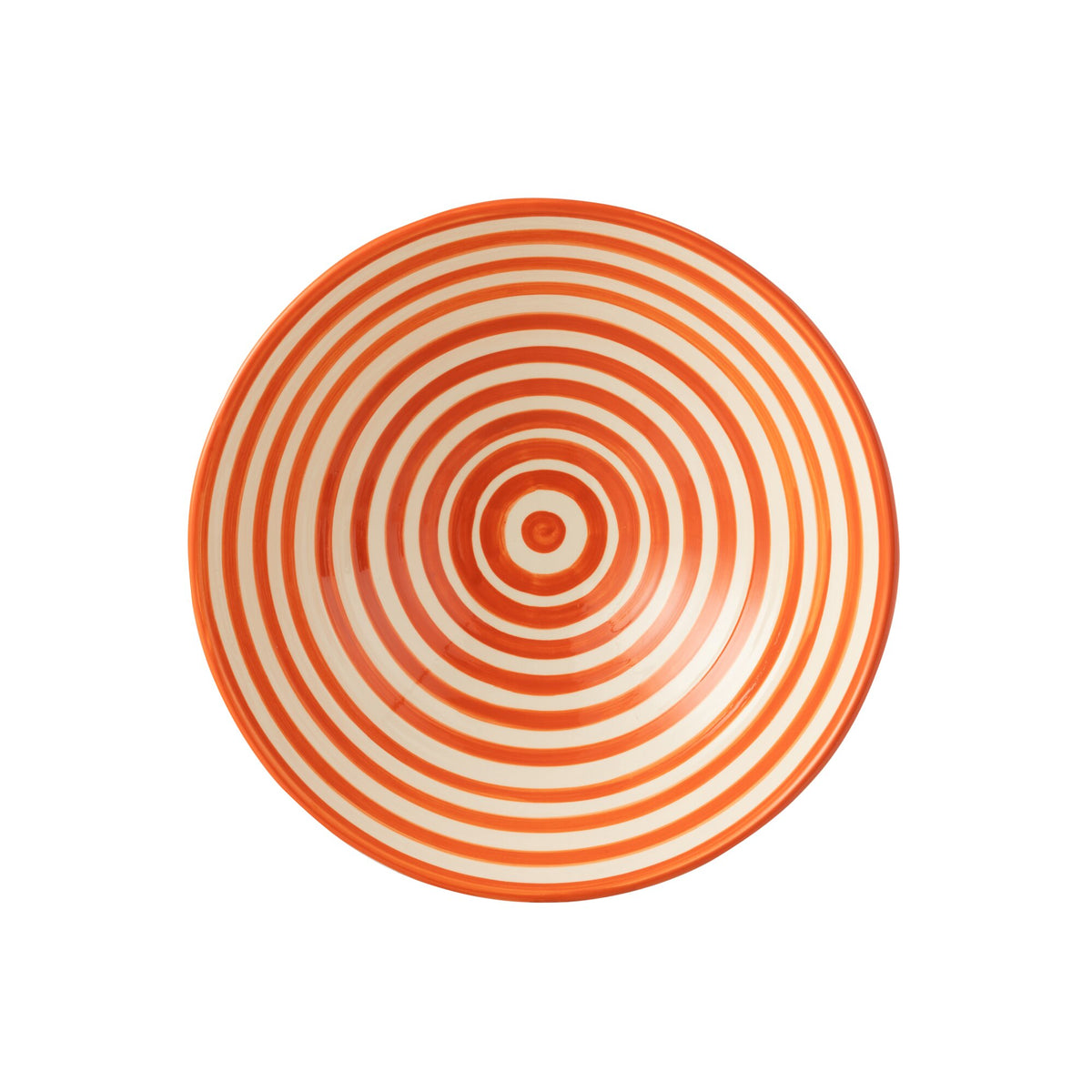 Lebrillo Bol Granada Rayures Orange/Blanc J-Line