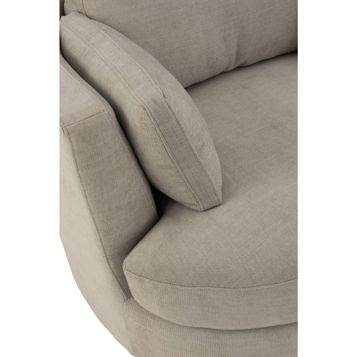 Fauteuil lounge pivotant Bois/Tissu Gris - J-Line