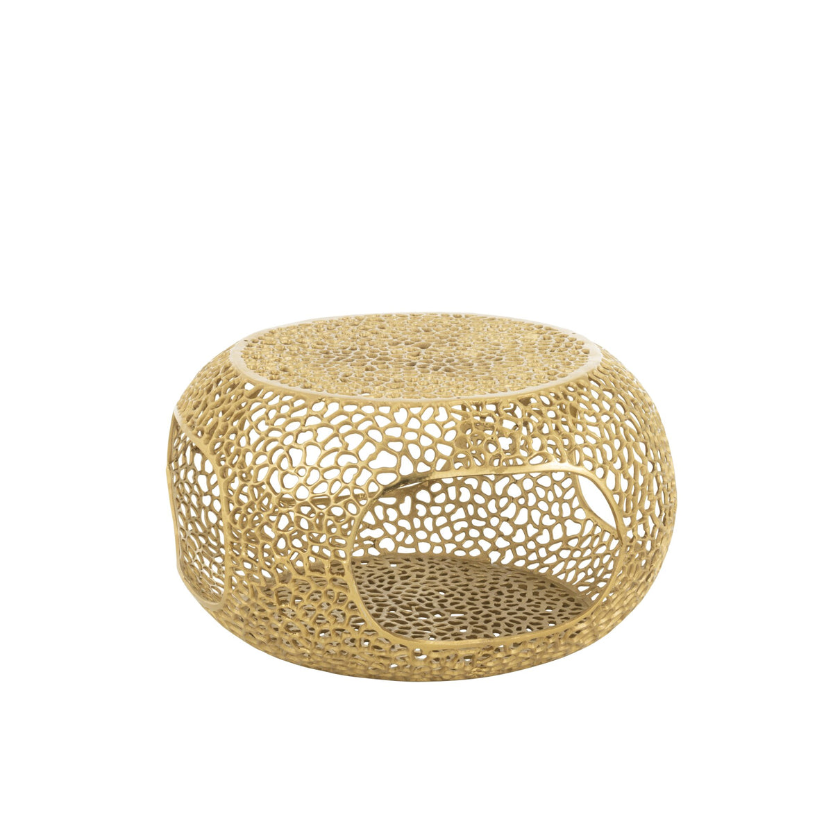 Table basse de luxe en aluminium doré Small J-Line
