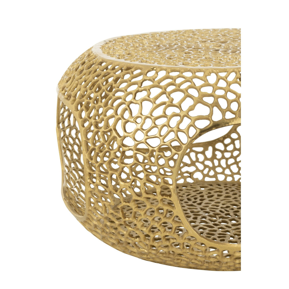 Table basse de luxe en aluminium doré Small J-Line