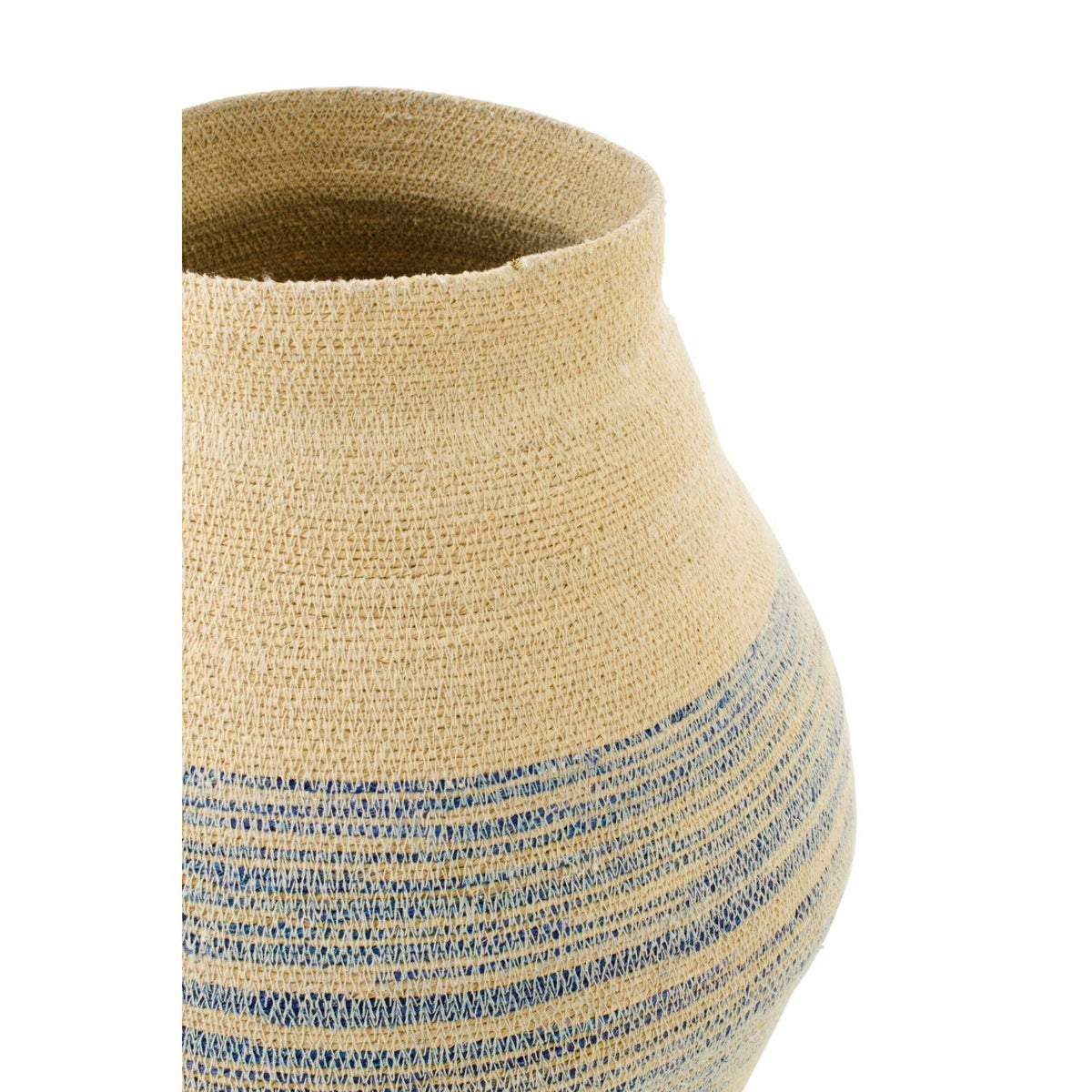 Panier Rayé en Jute Naturel/Bleu Petit J-Line