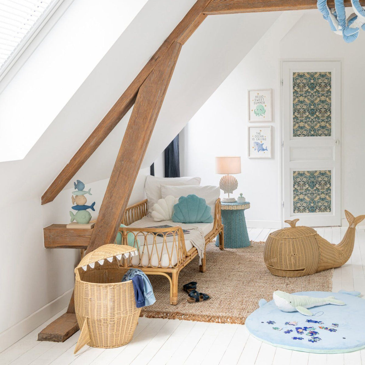 Panier Baleine Plastique Naturel J-Line