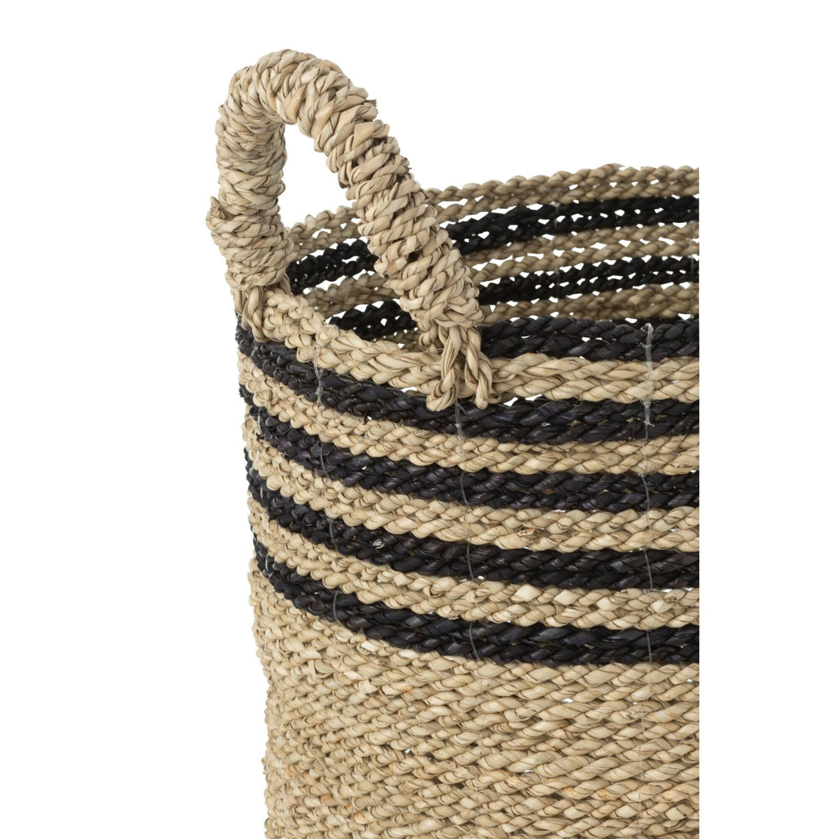 Paniers Aline en raphia noir/naturel, lot de 3 J-Line