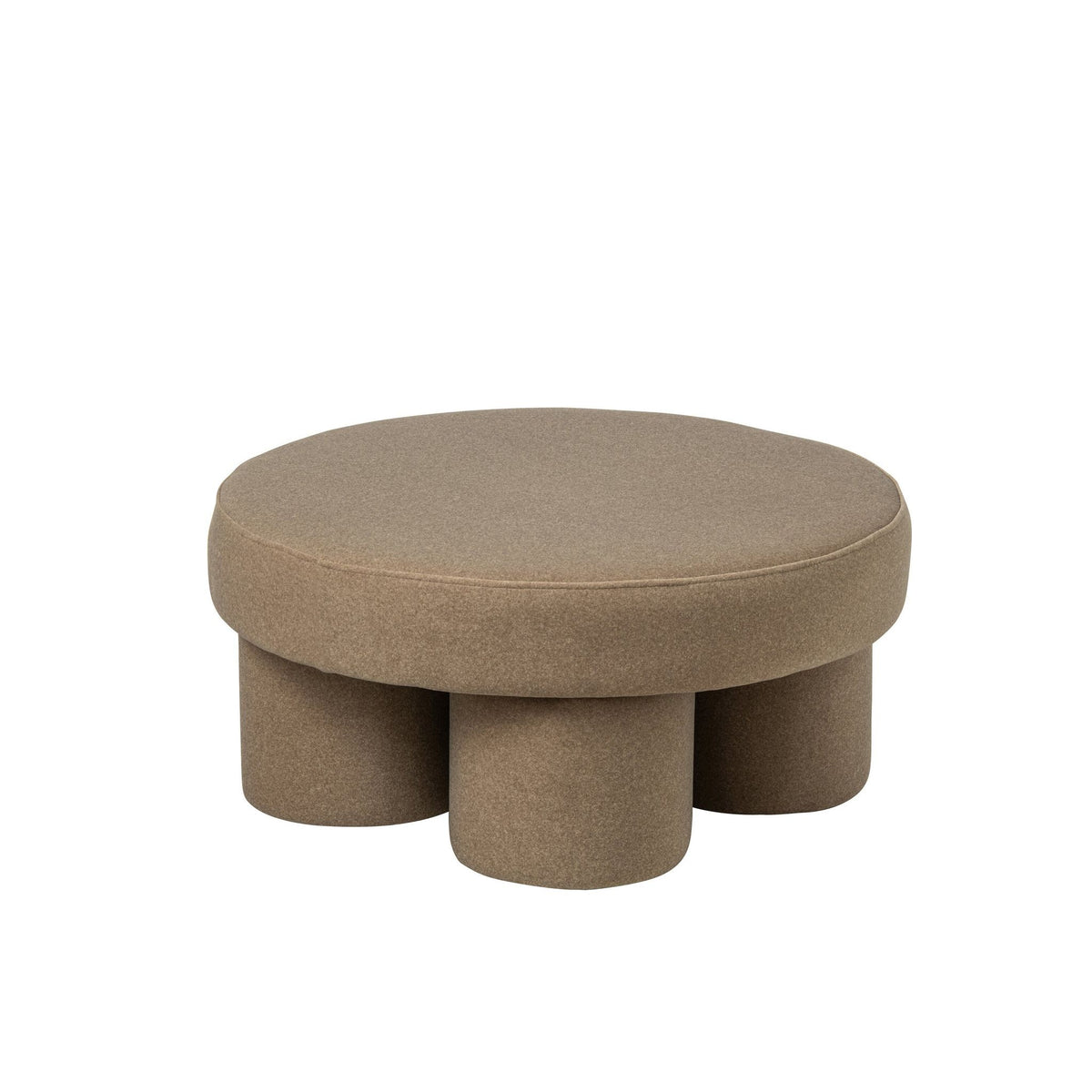 Pouf sur pieds Multiplex/Tissu Beige Large J-Line