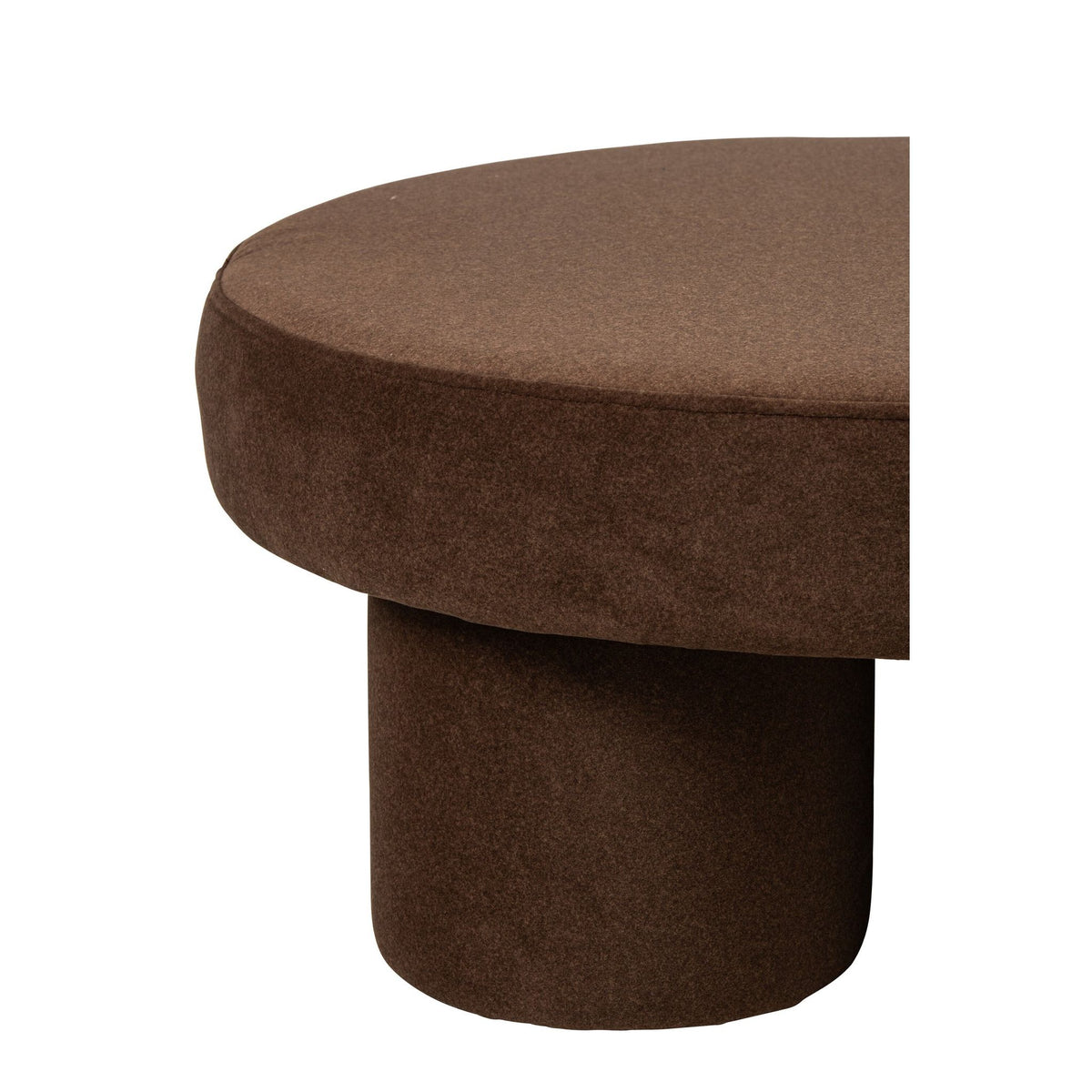 Pouf sur pieds Multiplex/Tissu Taupe Large J-Line