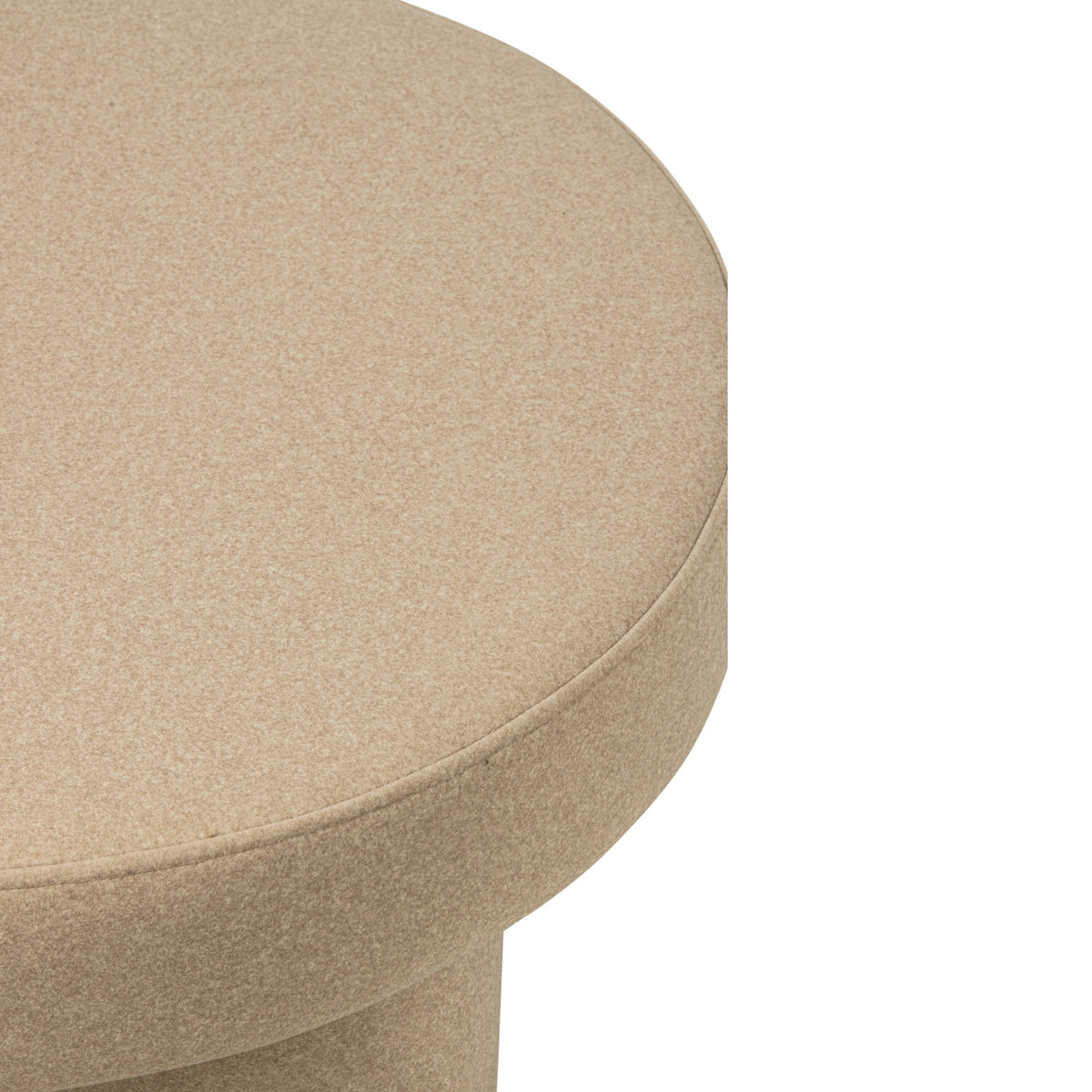 Pouf sur pieds Multiplex/Tissu Beige clair Large J-Line