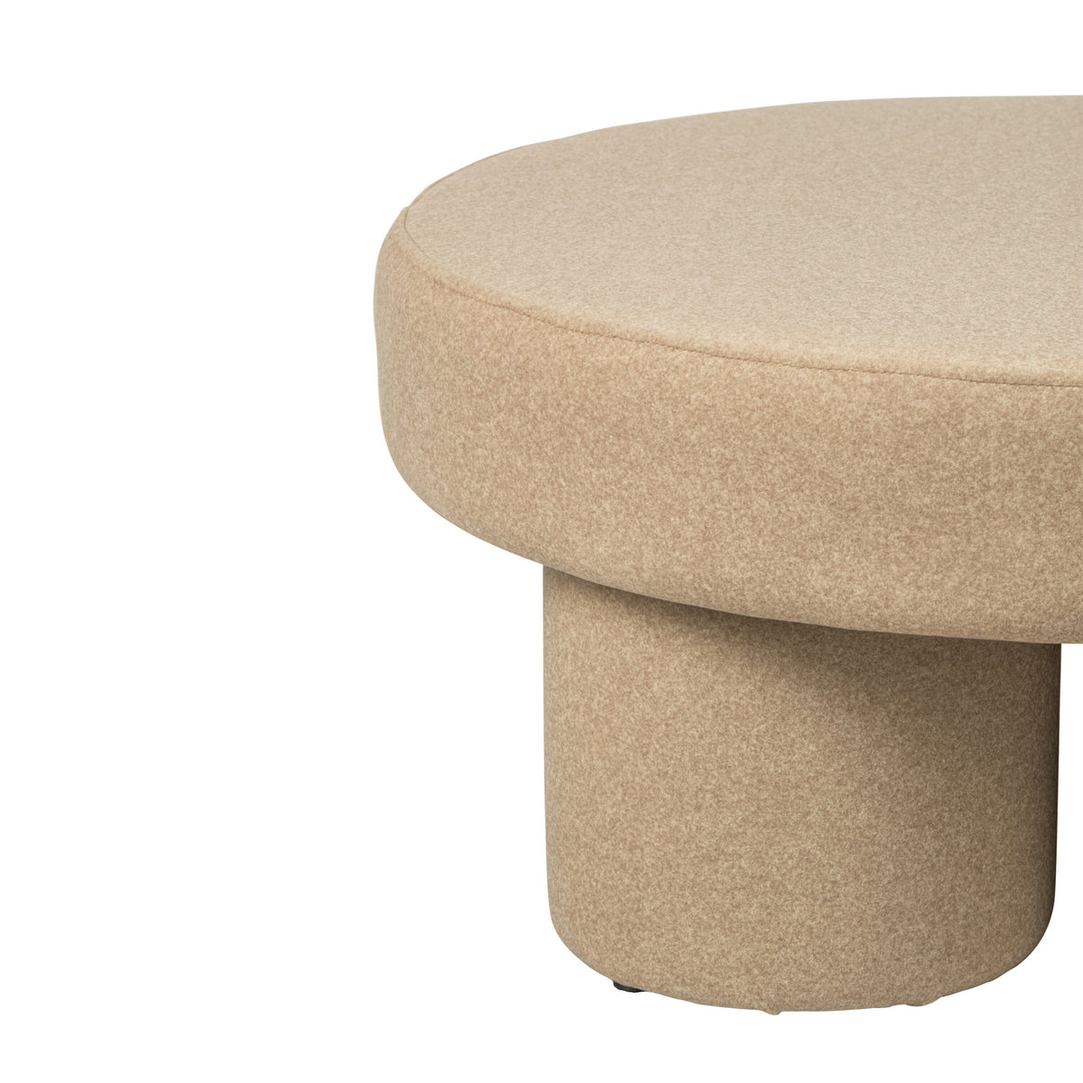Pouf sur pieds Multiplex/Tissu Beige clair Large J-Line