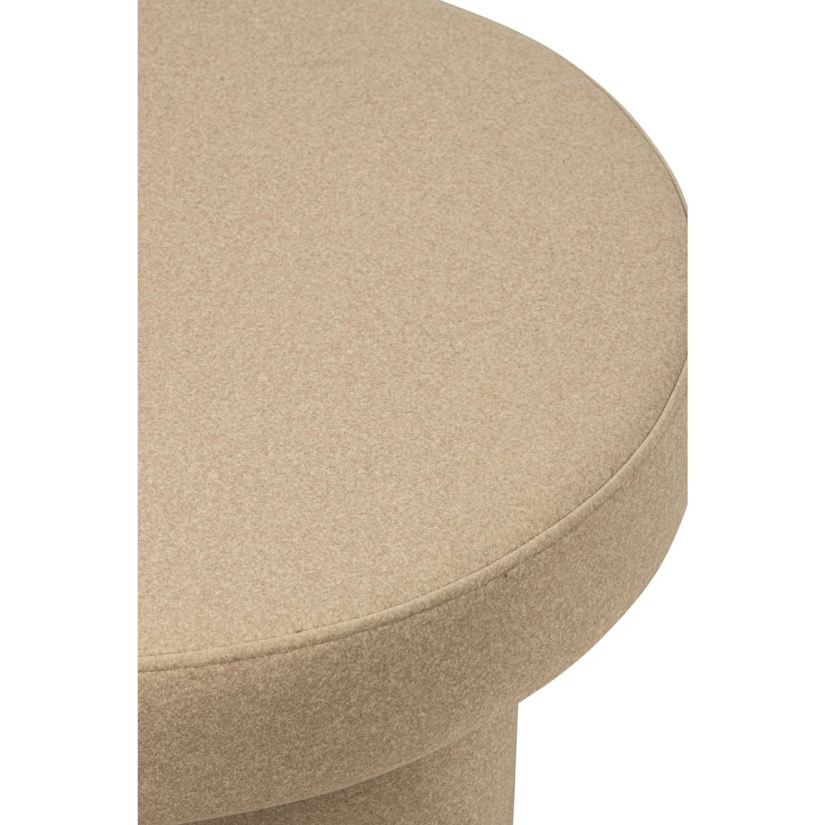 Pouf sur pieds Multiplex/Tissu Beige clair Large J-Line